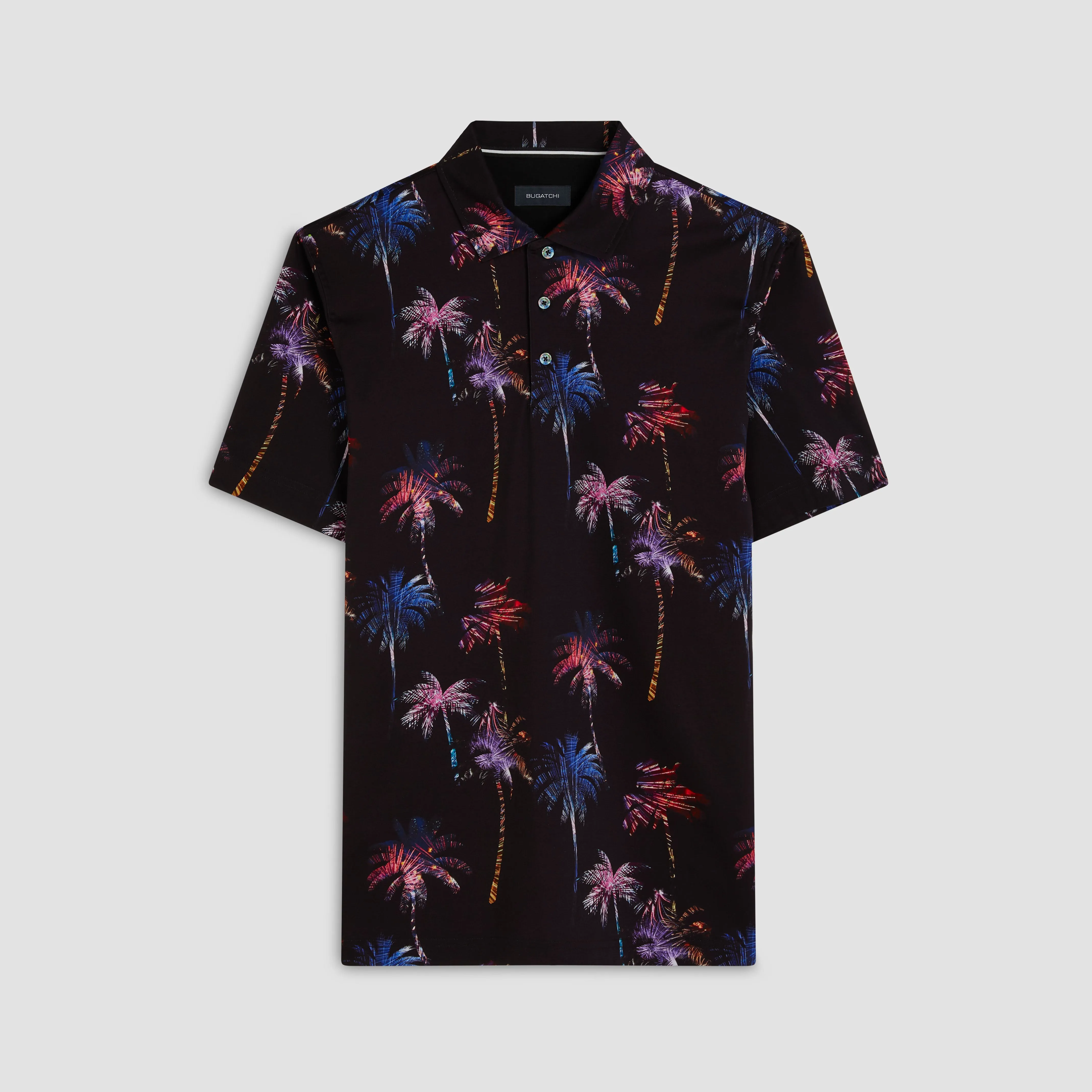 Hendrix Palm Trees Print Polo Shirt sold by Bugatchi