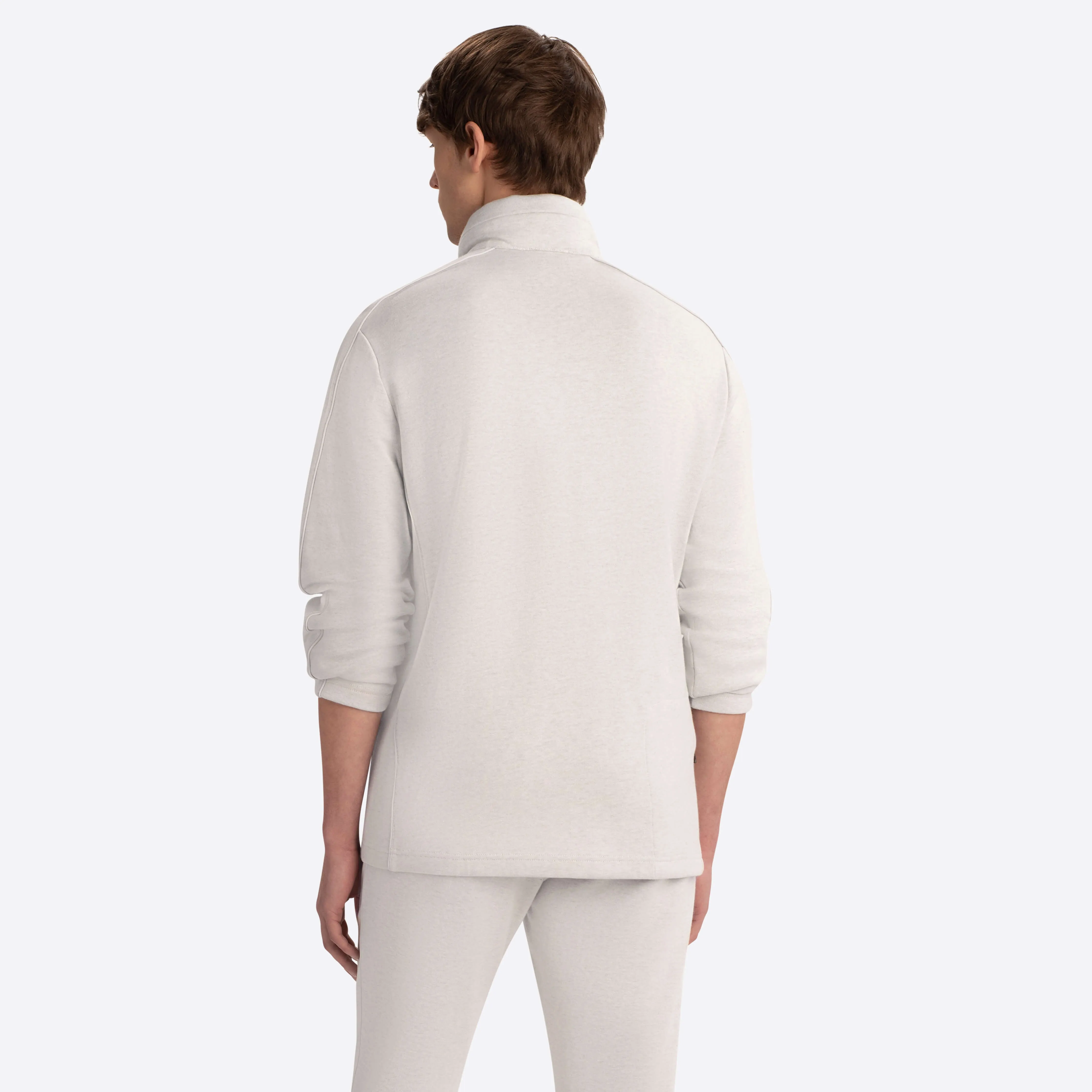 Full Zip Mock Neck Sweatshirt with Stow-Away Hood. sold by Bugatchi product image thumbnail 4