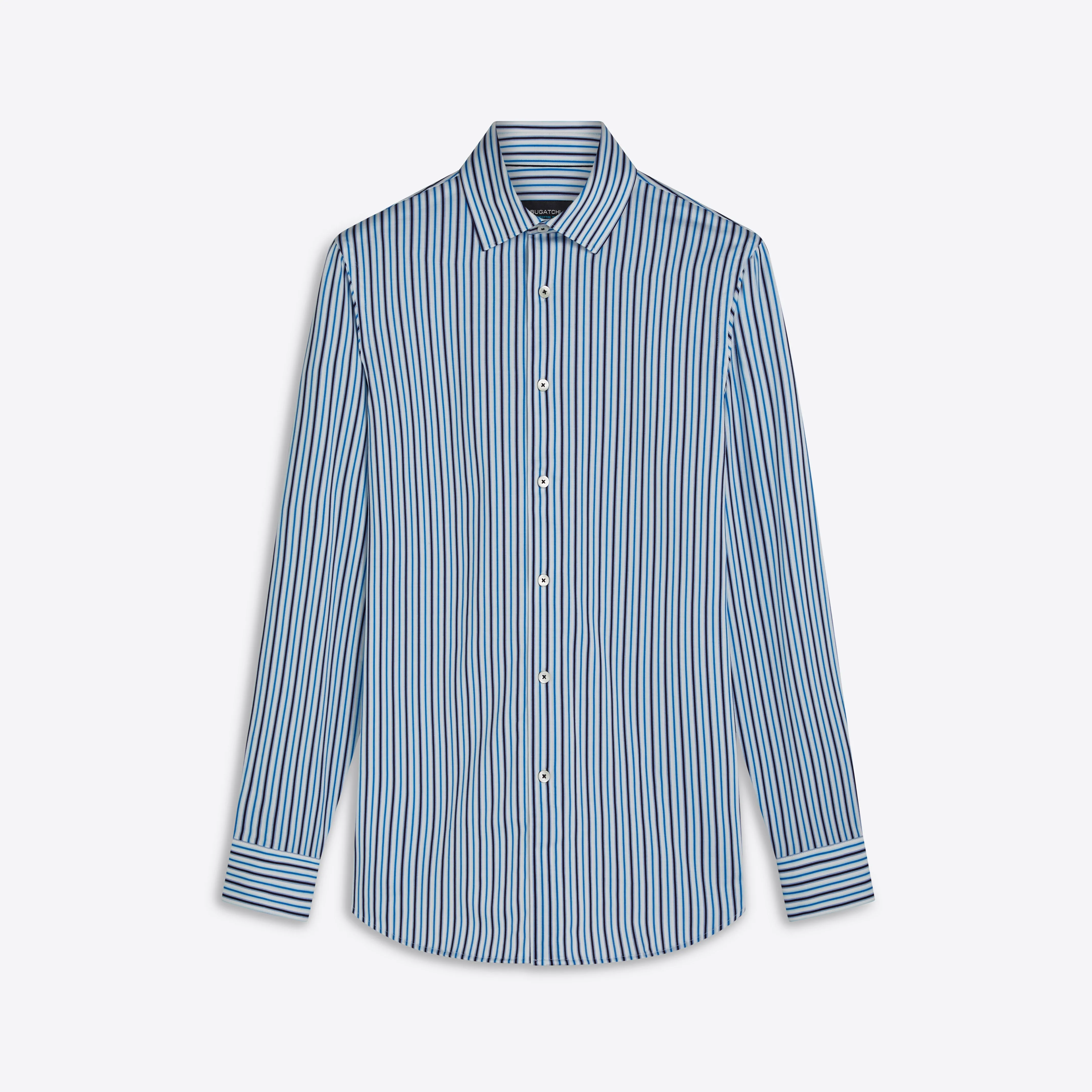 JAMES Shadow Stripe OoohCotton Shirt sold by Bugatchi
