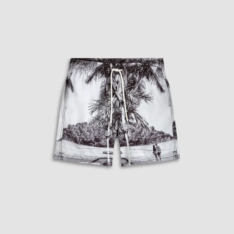 Cosmo Tropical Photoprint Swim Trunks made by Bugatchi