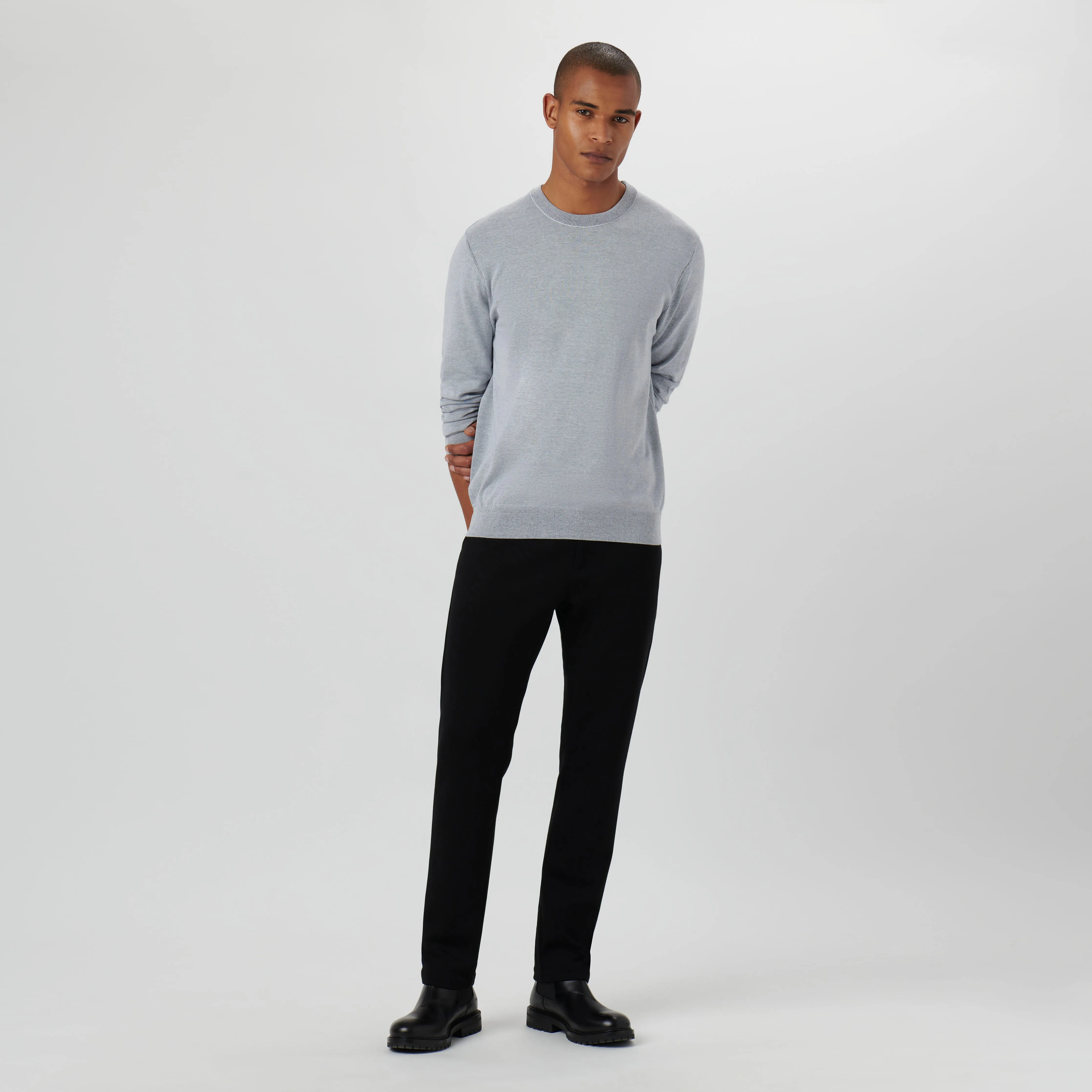 Melange Crew Neck Sweater sold by Bugatchi product image thumbnail 5