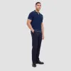 Honeycomb Stitch Short-Sleeved Johnny Collar Sweater sold by Bugatchi