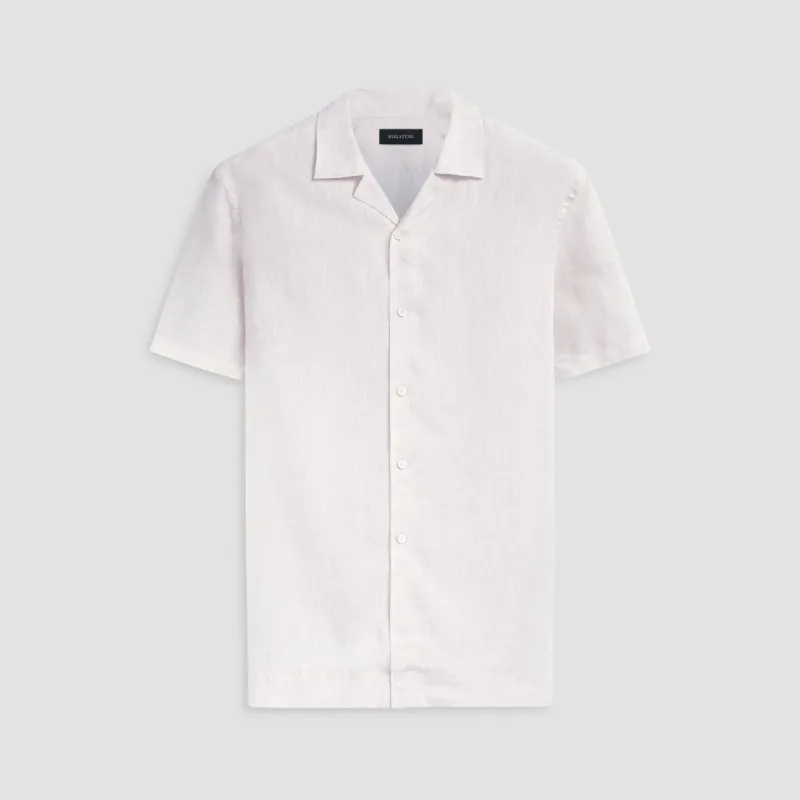 Jackson Solid Short Sleeve Linen Shirt sold by Bugatchi