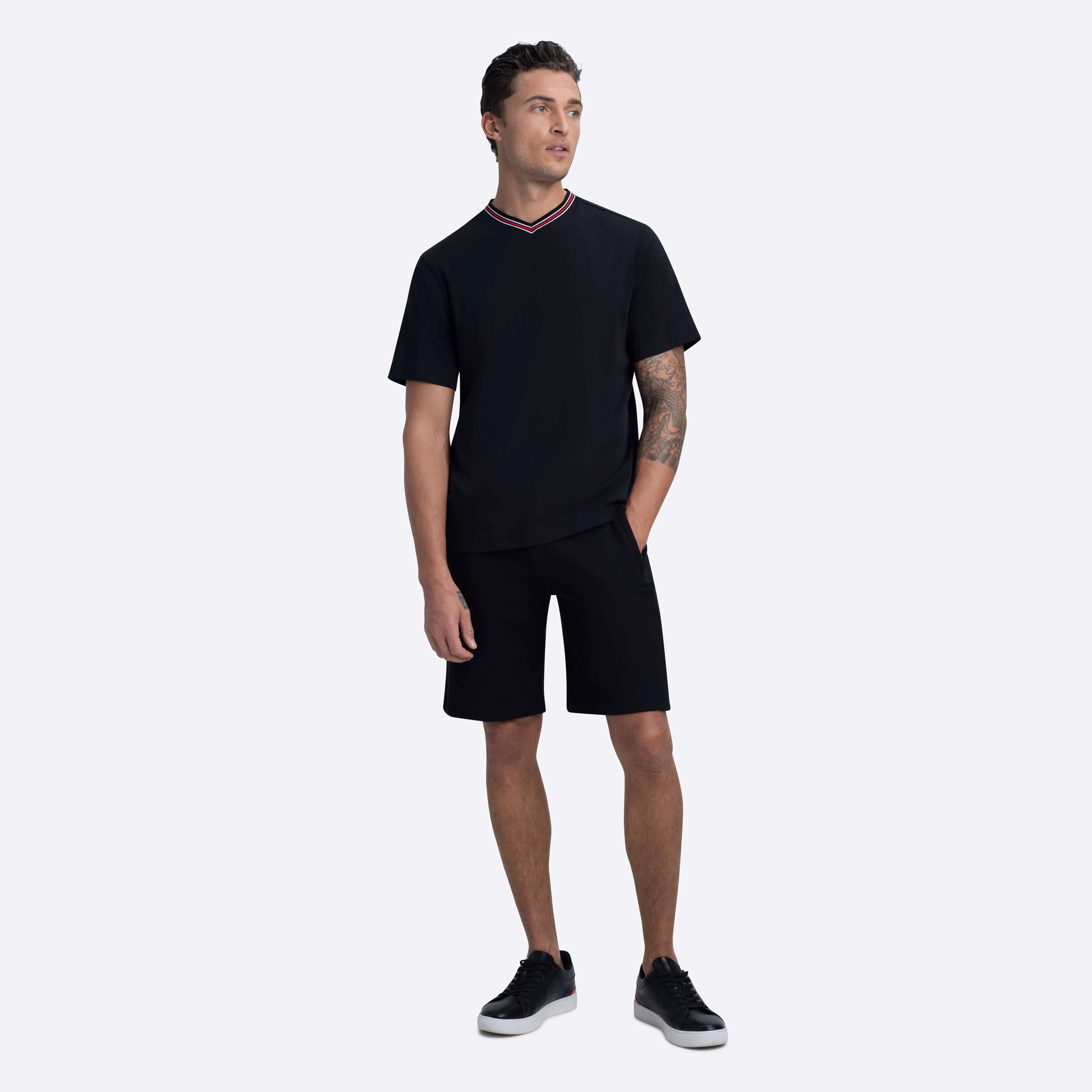 Short Sleeve V-Neck Shirt sold by Bugatchi product image thumbnail 5