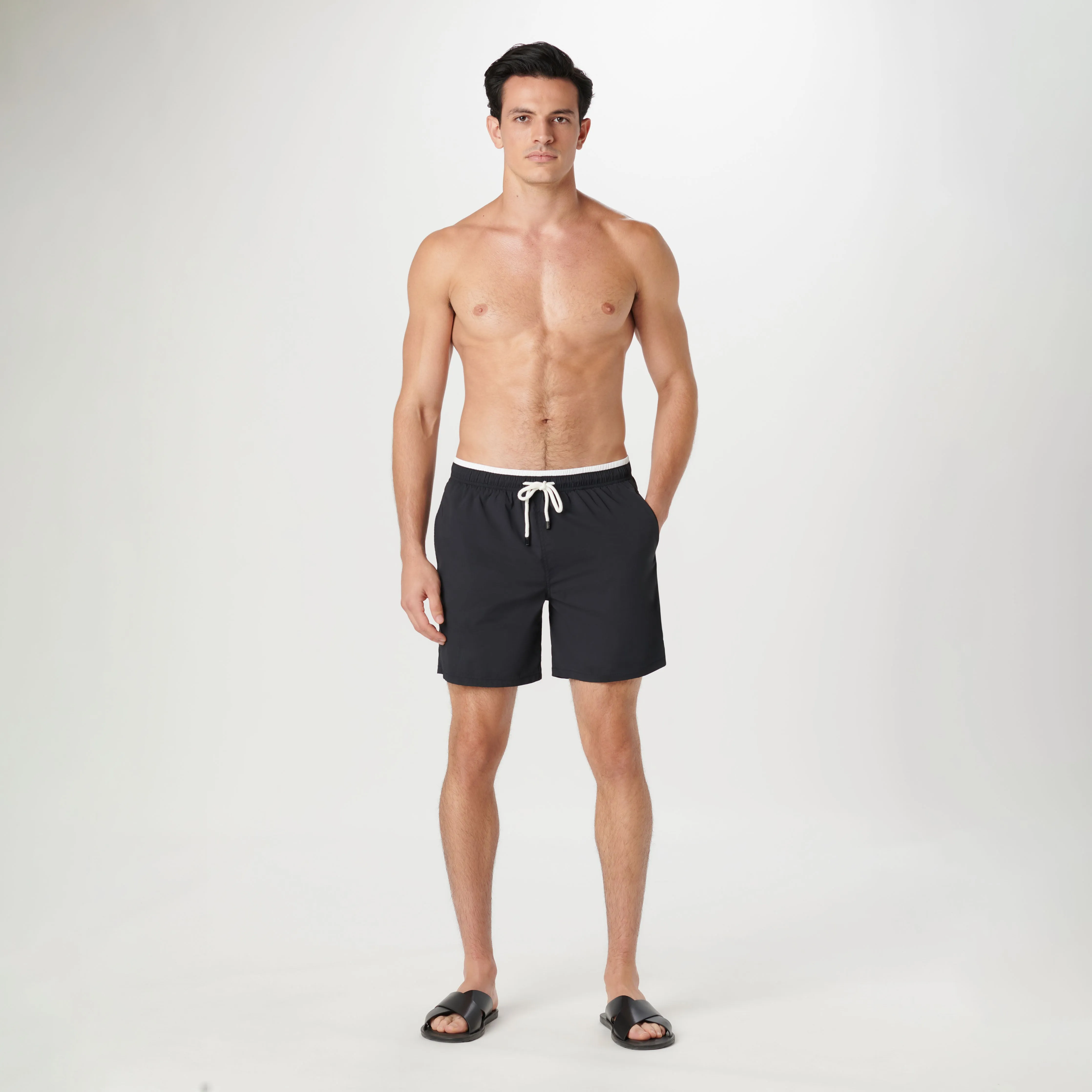 Quinn Solid Swim Trunks sold by Bugatchi product image thumbnail 5