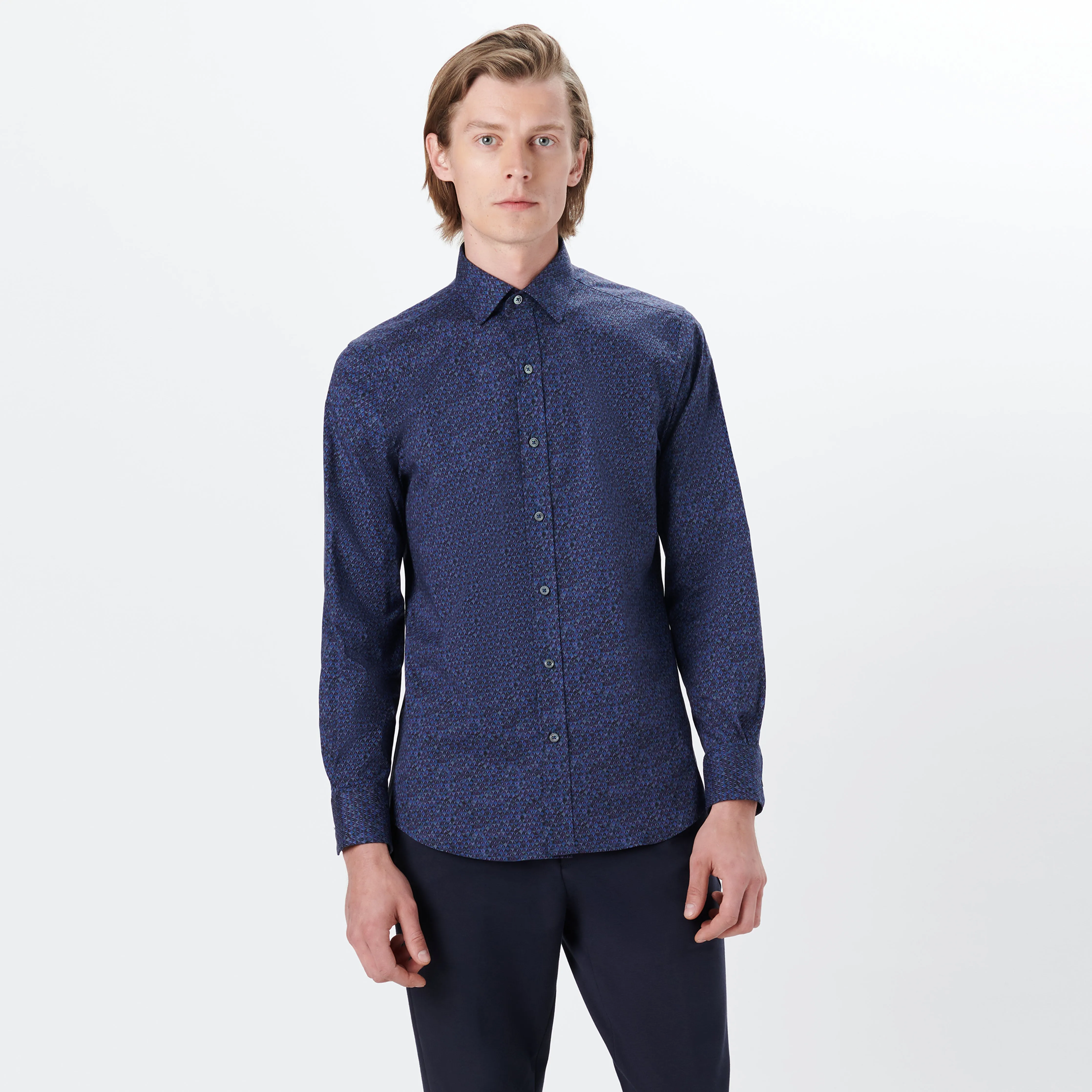 JULIAN Geometric Print Shirt sold by Bugatchi product image thumbnail 2