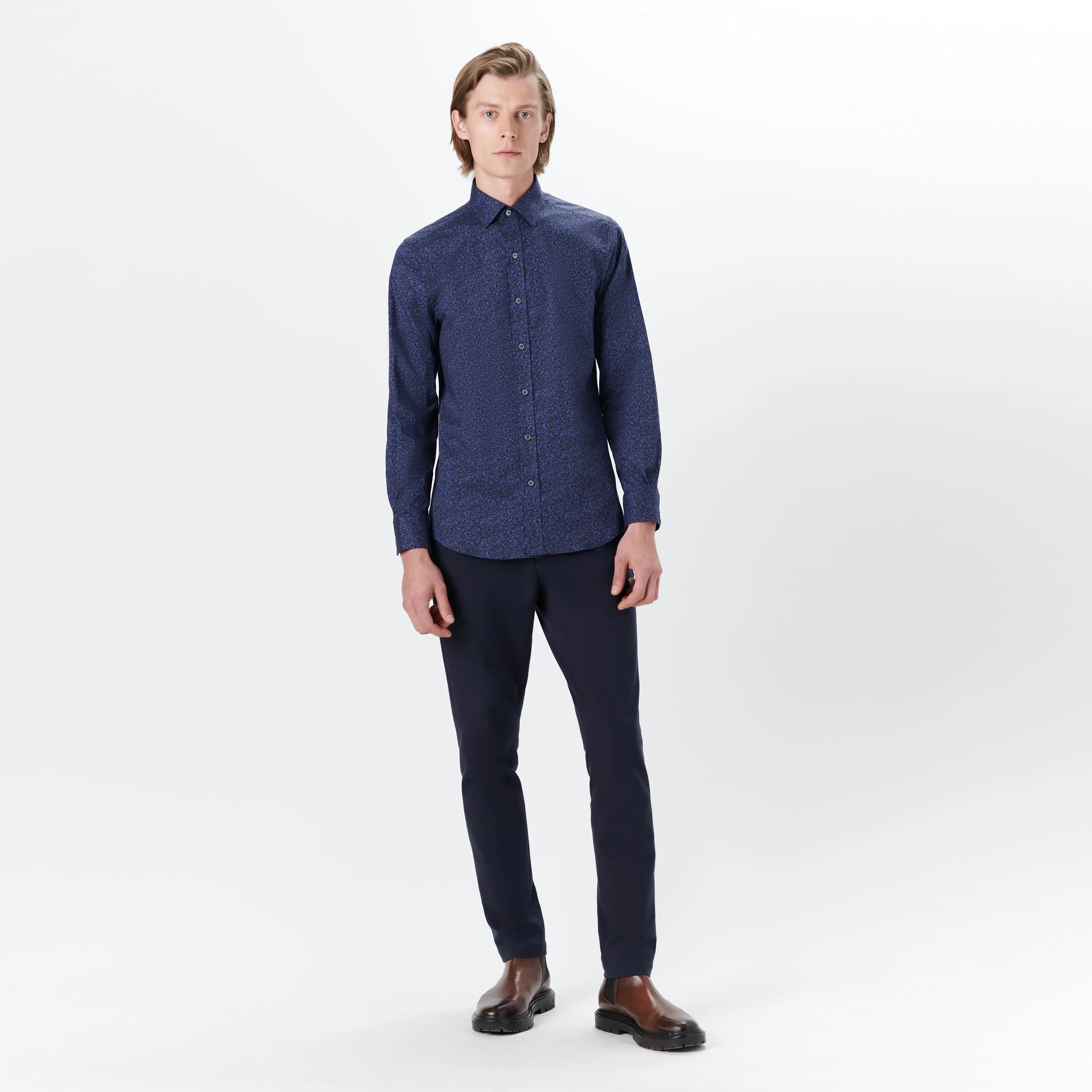 JULIAN Geometric Print Shirt sold by Bugatchi product image thumbnail 5