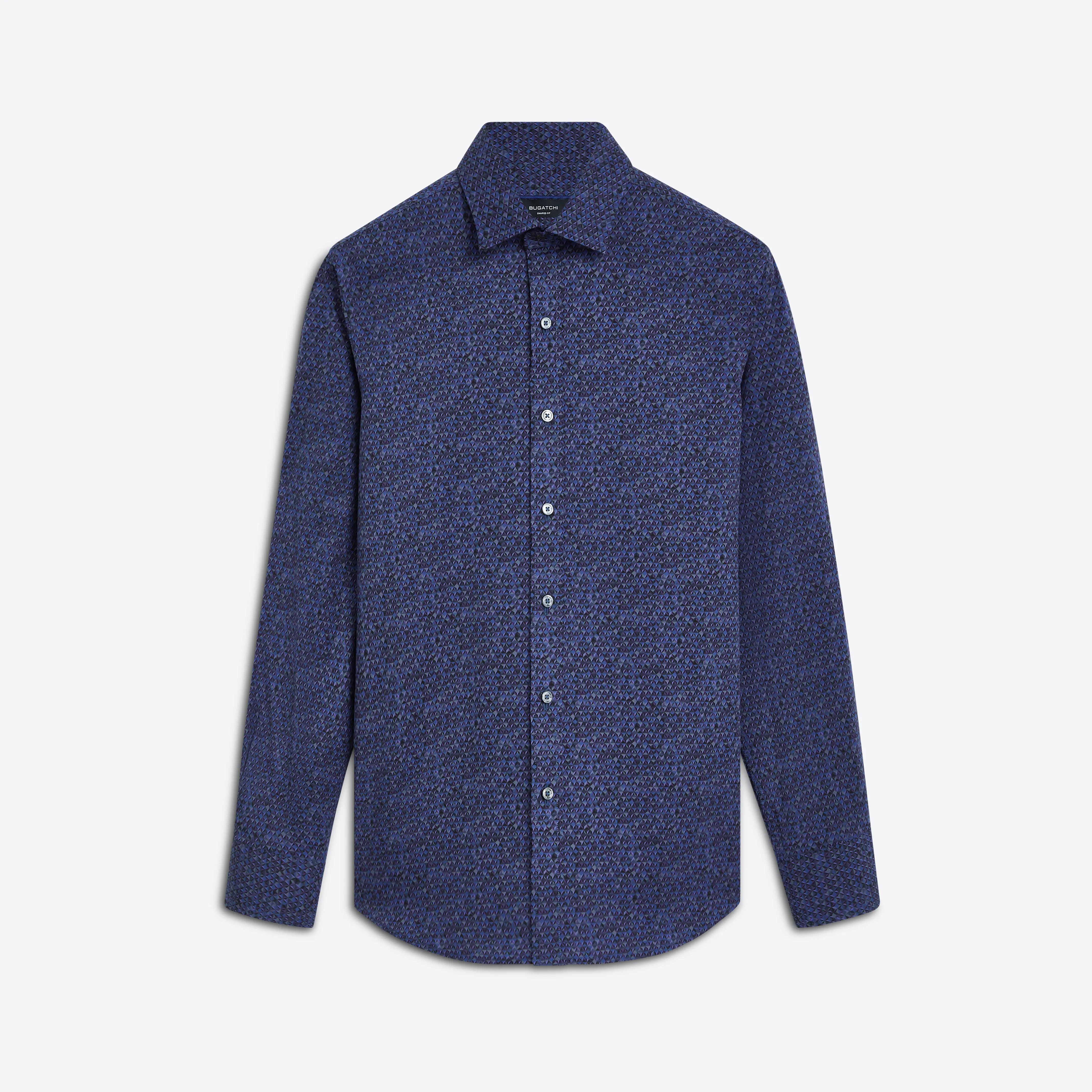 JULIAN Geometric Print Shirt sold by Bugatchi