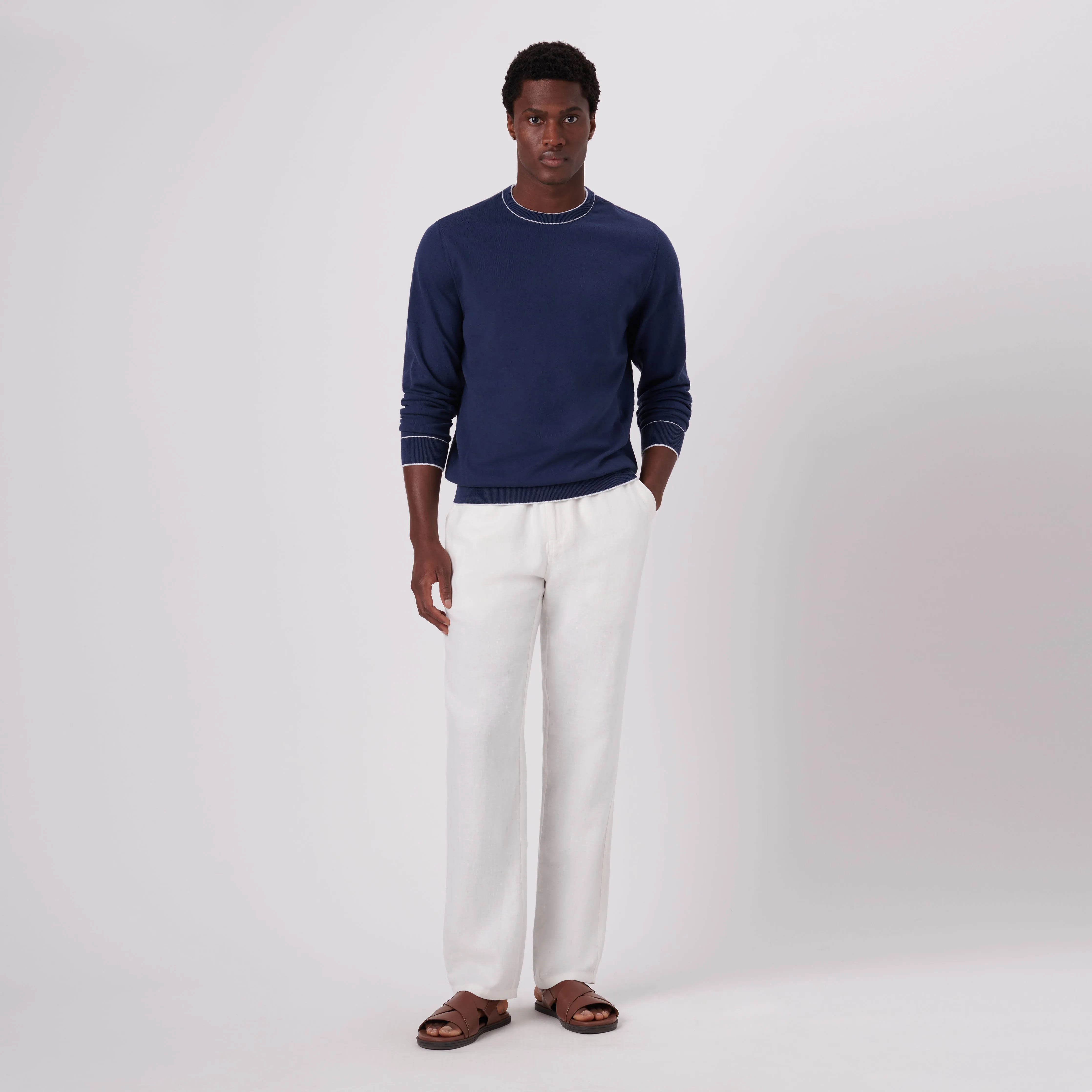 Solid Crew Neck Sweater sold by Bugatchi product image thumbnail 5