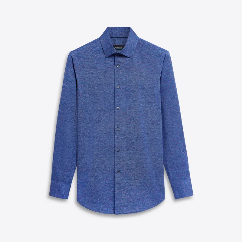 JAMES Chambray Print OoohCotton Shirt sold by Bugatchi