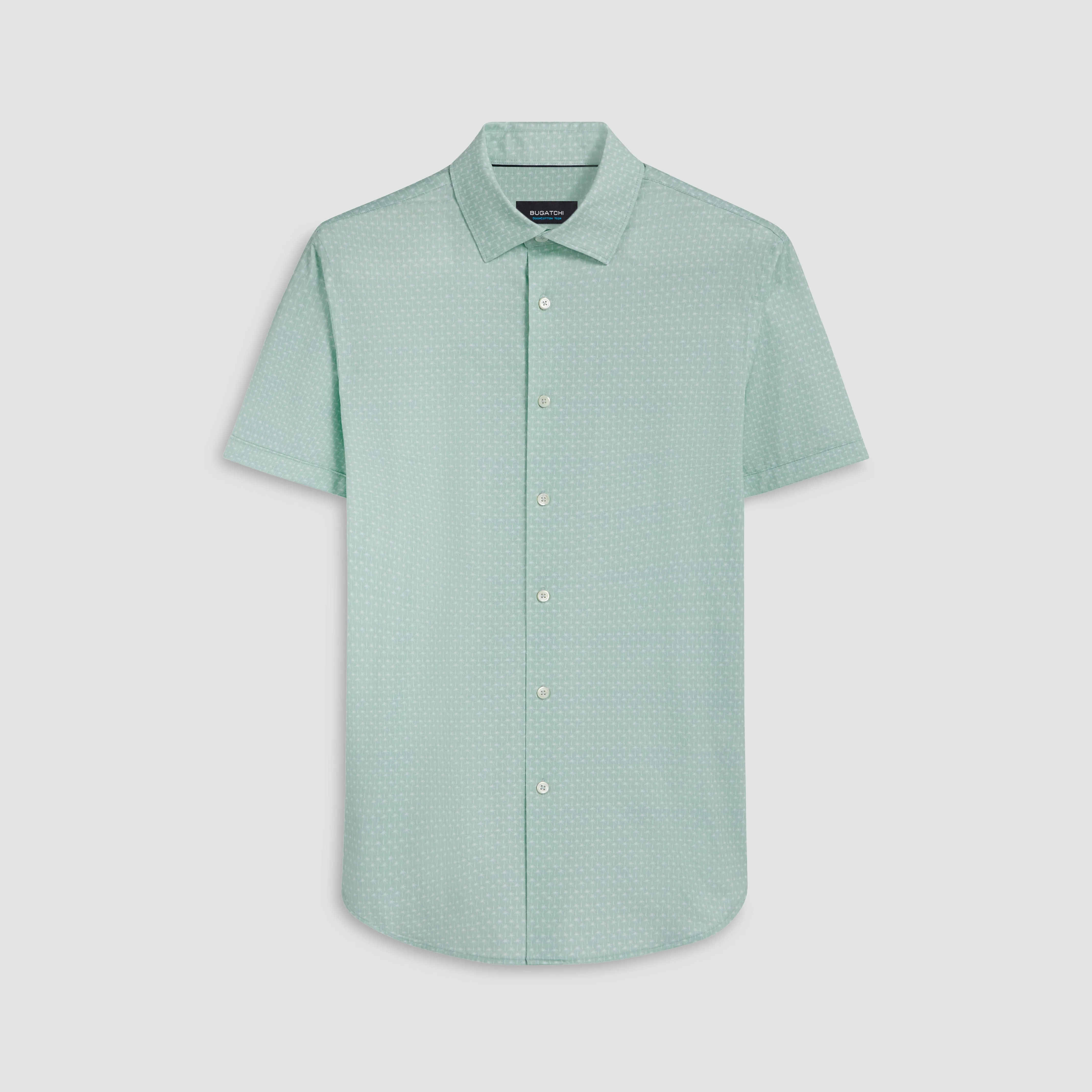 Miles Palm Tree Print OoohCotton Short Sleeve Shirt sold by Bugatchi