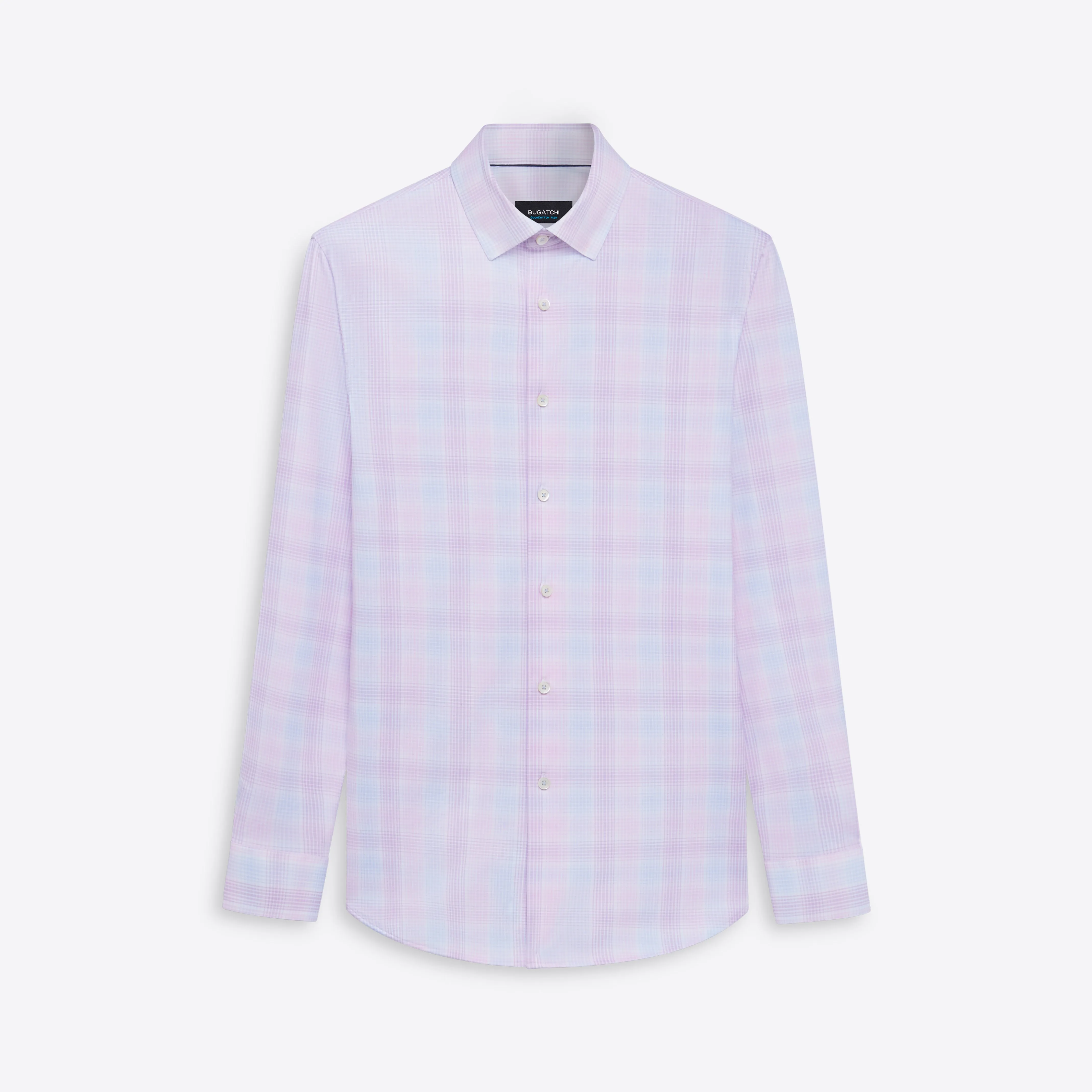JAMES Plaid Check OoohCotton Twill Shirt sold by Bugatchi