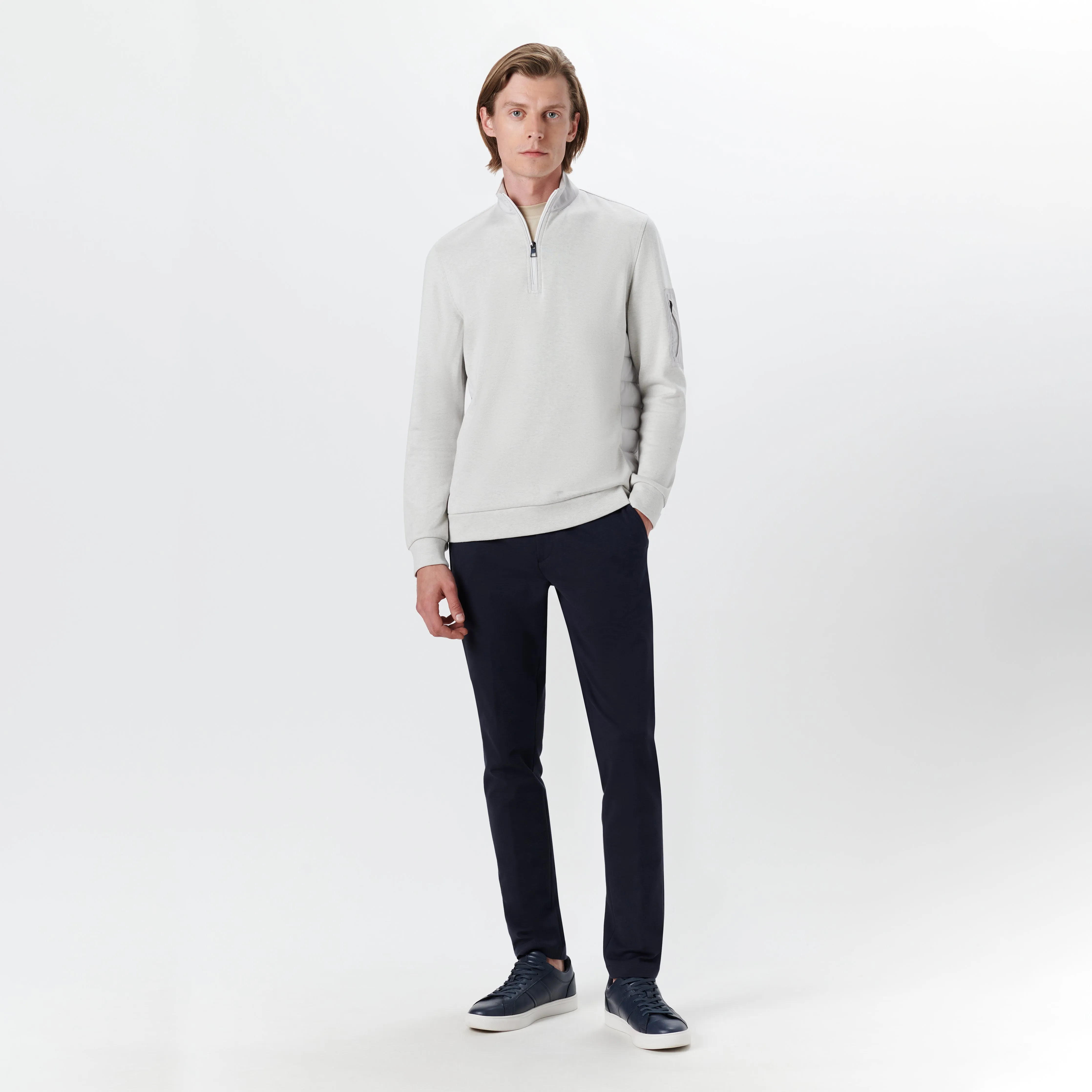 Long Sleeve Quarter Zip Pullover sold by Bugatchi product image thumbnail 5
