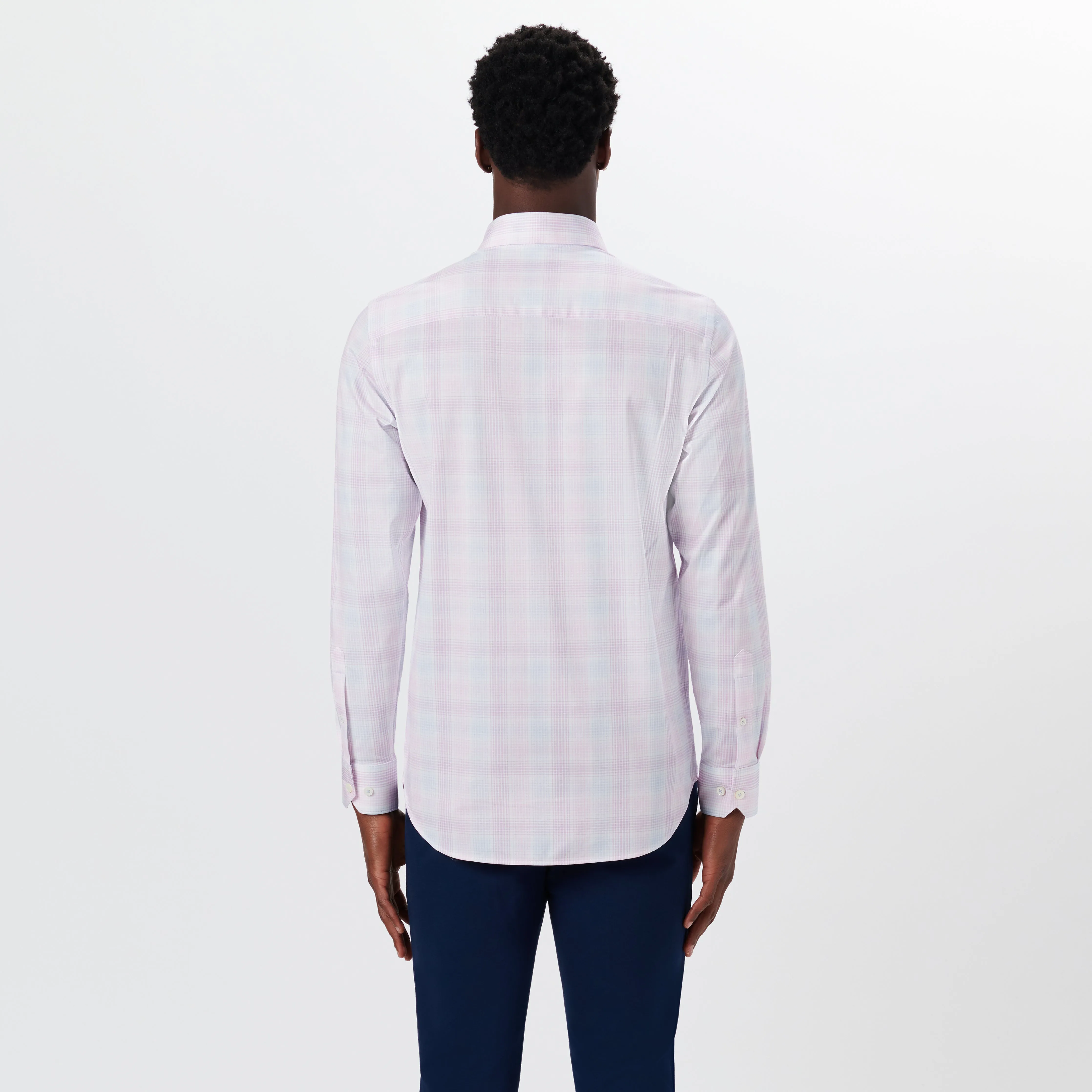 JAMES Plaid Check OoohCotton Twill Shirt sold by Bugatchi product image thumbnail 4
