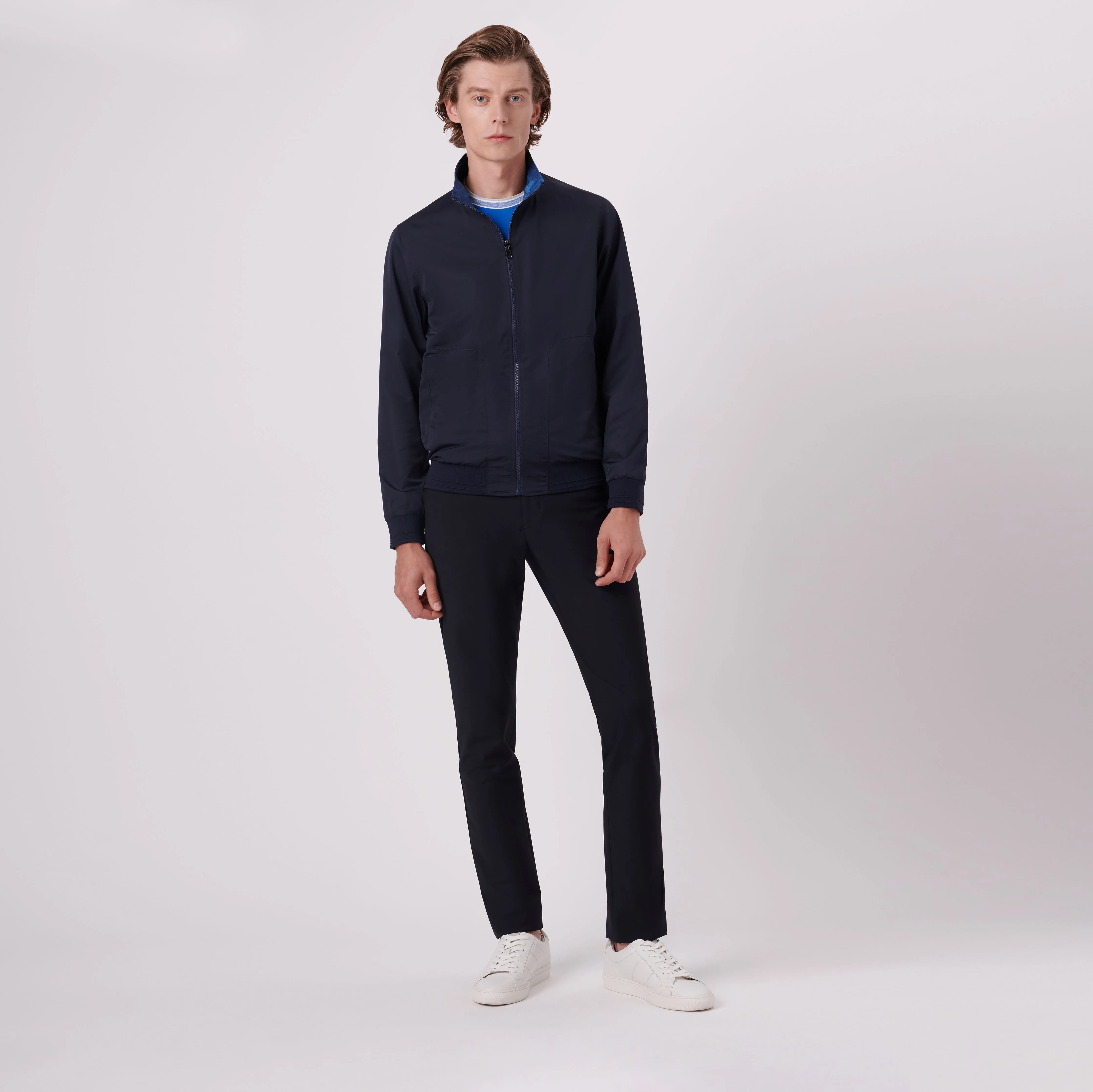 Performance Reversible Bomber Jacket sold by Bugatchi product image thumbnail 5