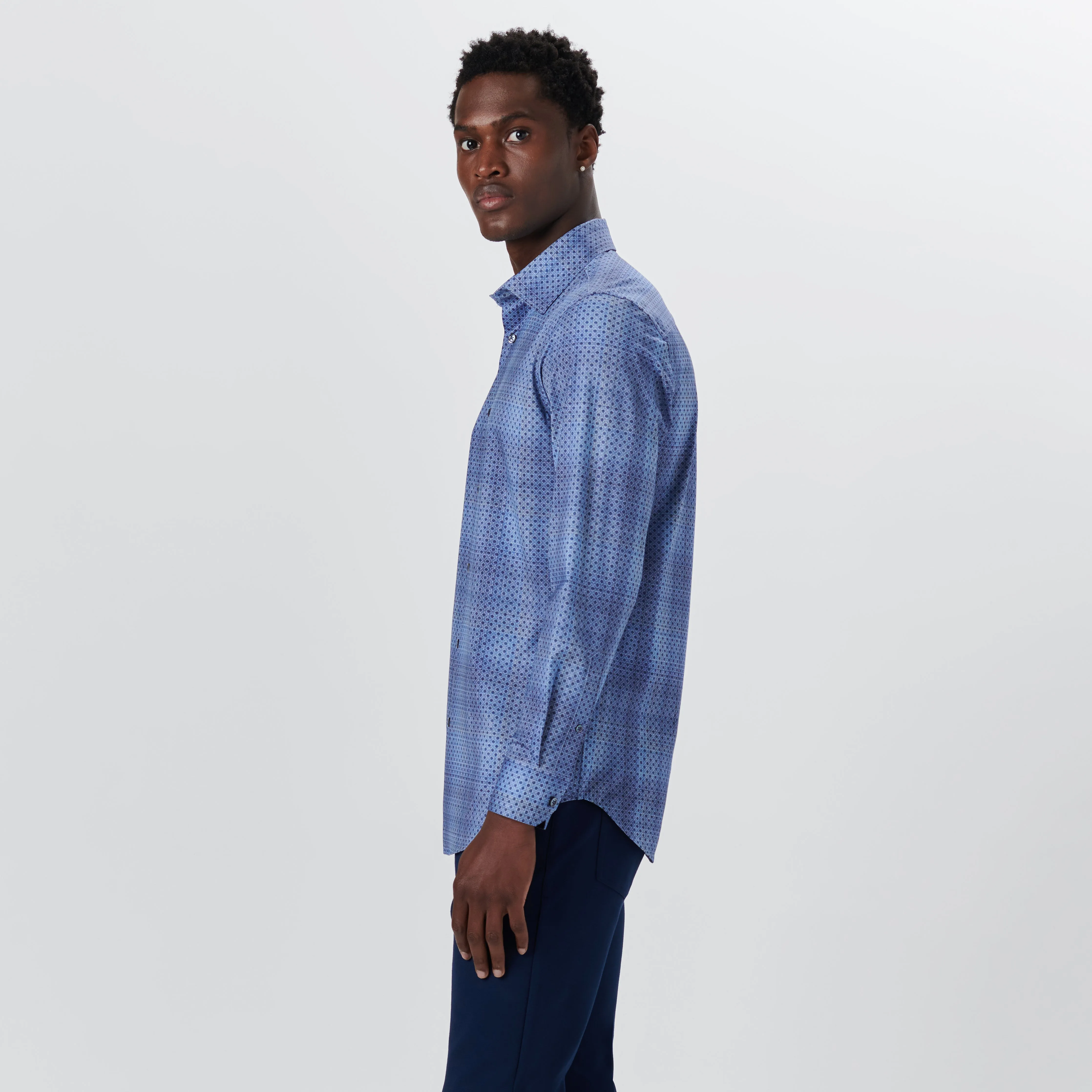 JAMES Medallion Print OoohCotton Shirt sold by Bugatchi product image thumbnail 3