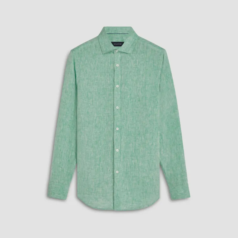 Axel Solid Linen Shirt sold by Bugatchi