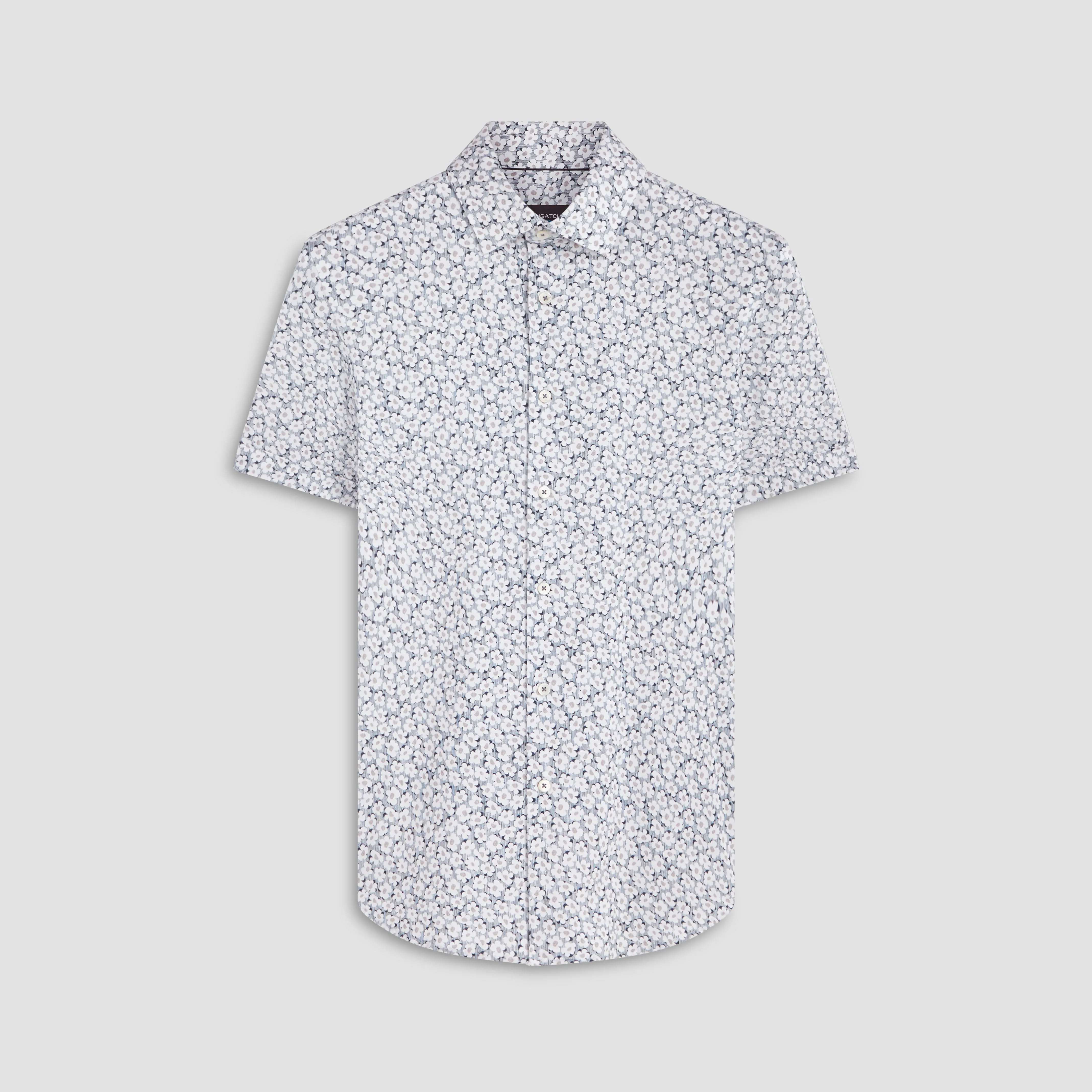 Miles Floral Print OoohCotton Short Sleeve Shirt sold by Bugatchi