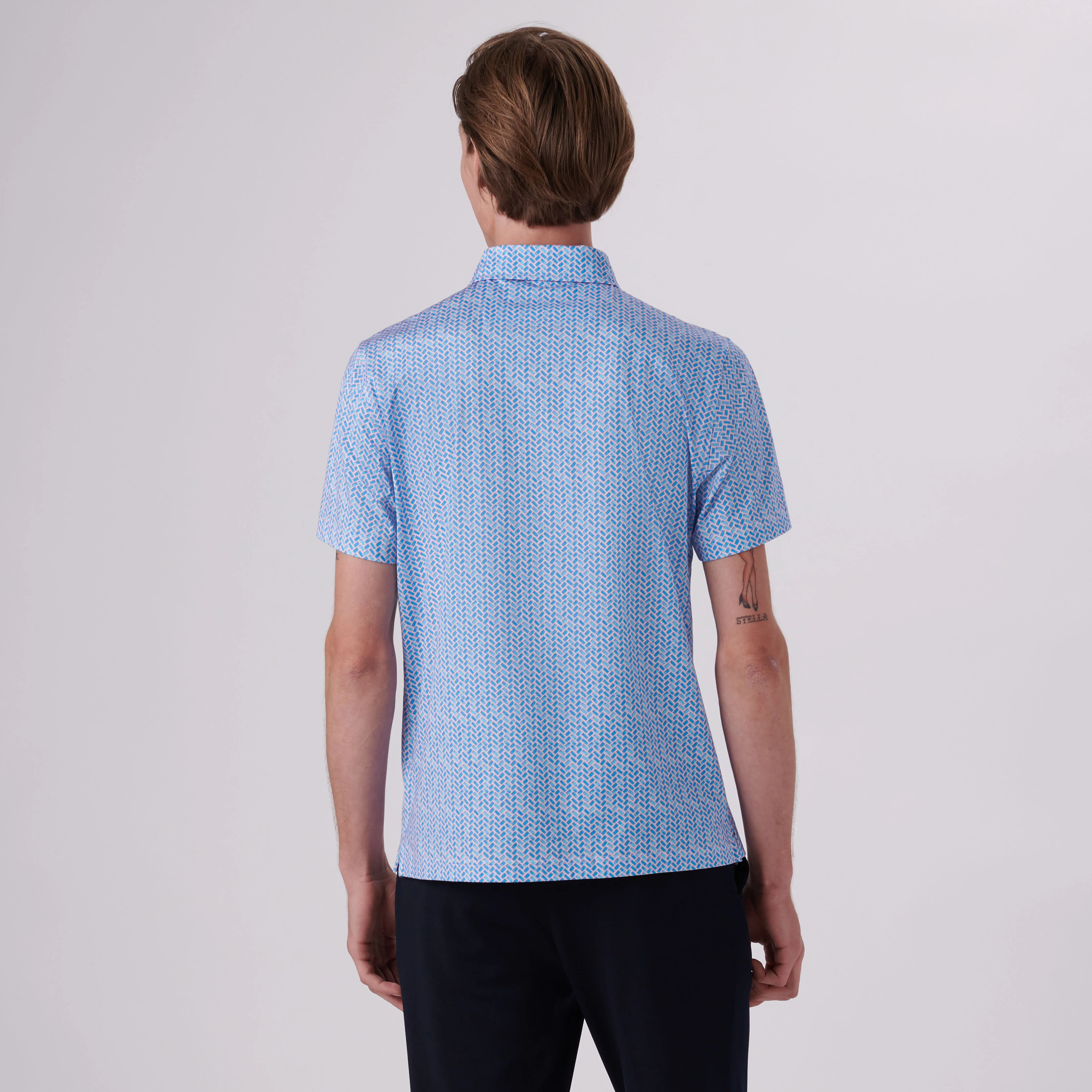 Victor Geometric Print OoohCotton Polo sold by Bugatchi product image thumbnail 4