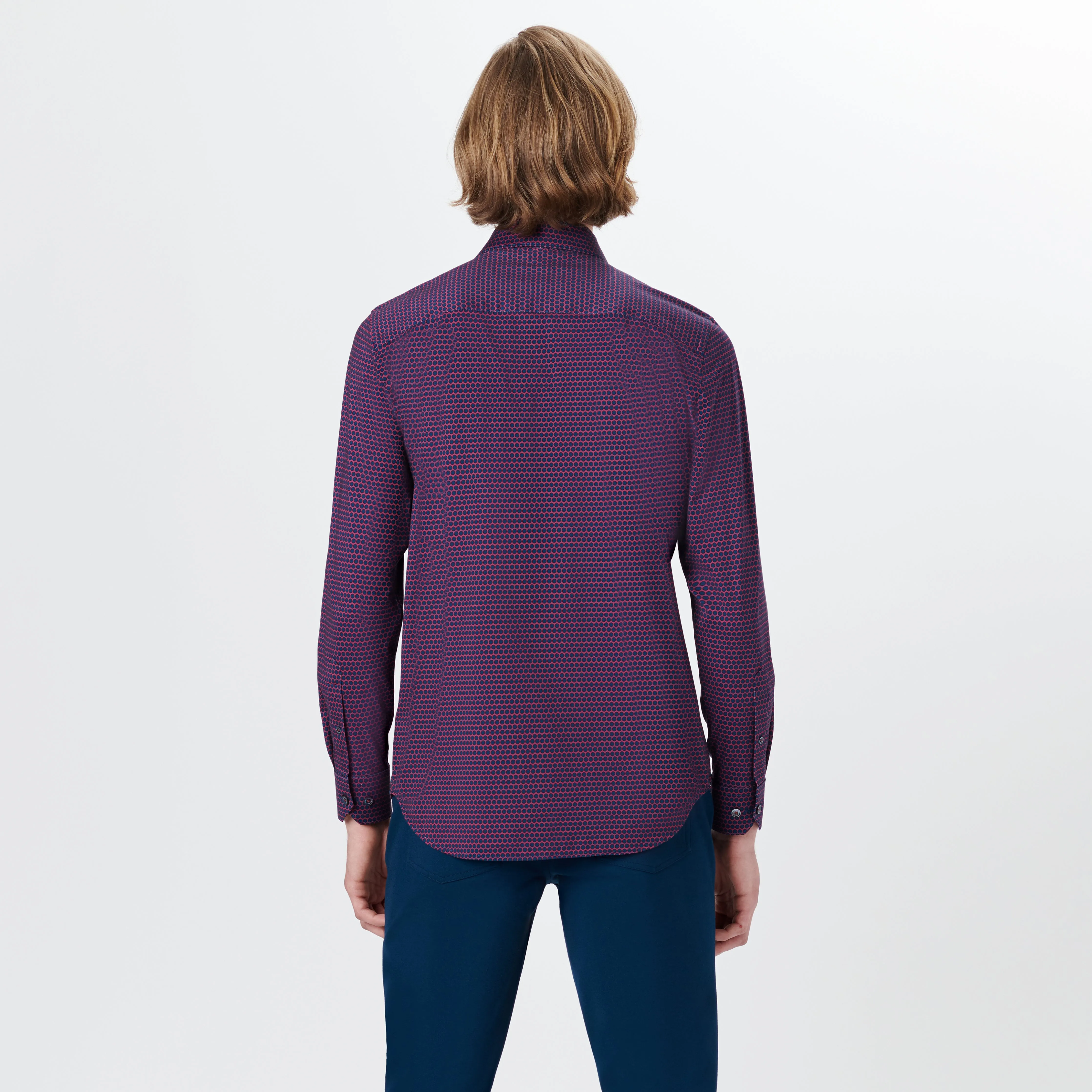 JAMES Polka Dot Print OoohCotton Shirt sold by Bugatchi product image thumbnail 4