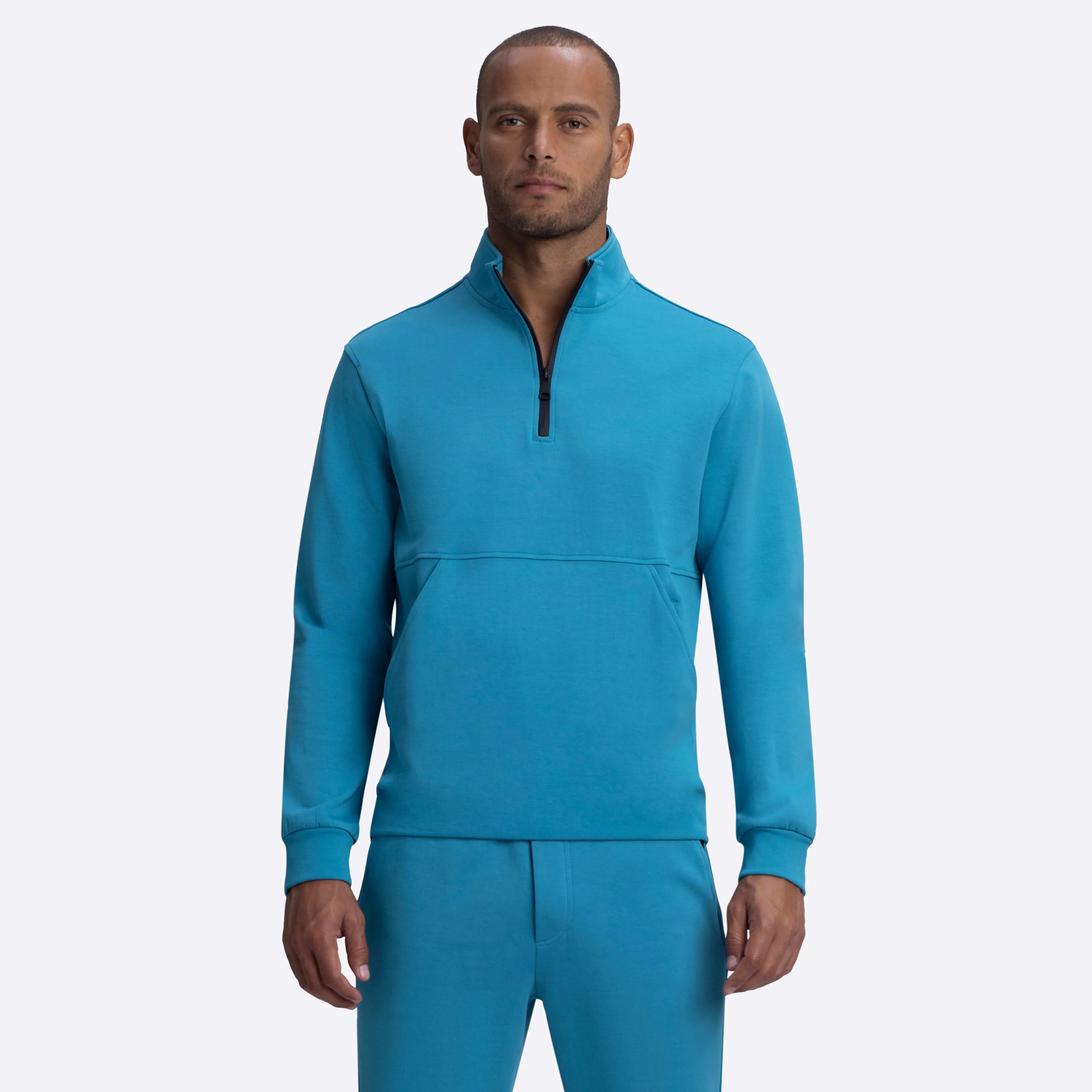 Quarter Zip Mock Neck Sweatshirt sold by Bugatchi product image thumbnail 2