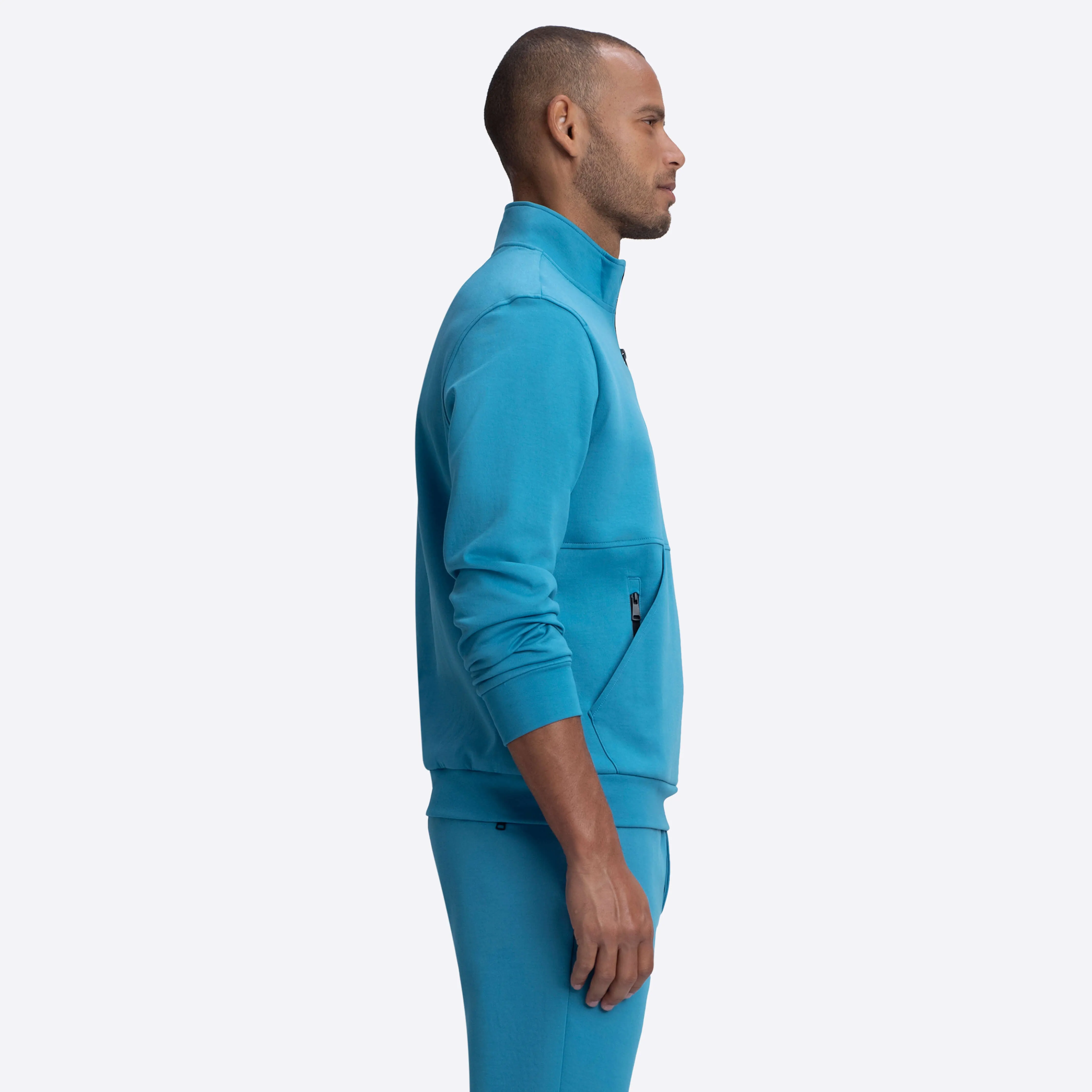 Quarter Zip Mock Neck Sweatshirt sold by Bugatchi product image thumbnail 3