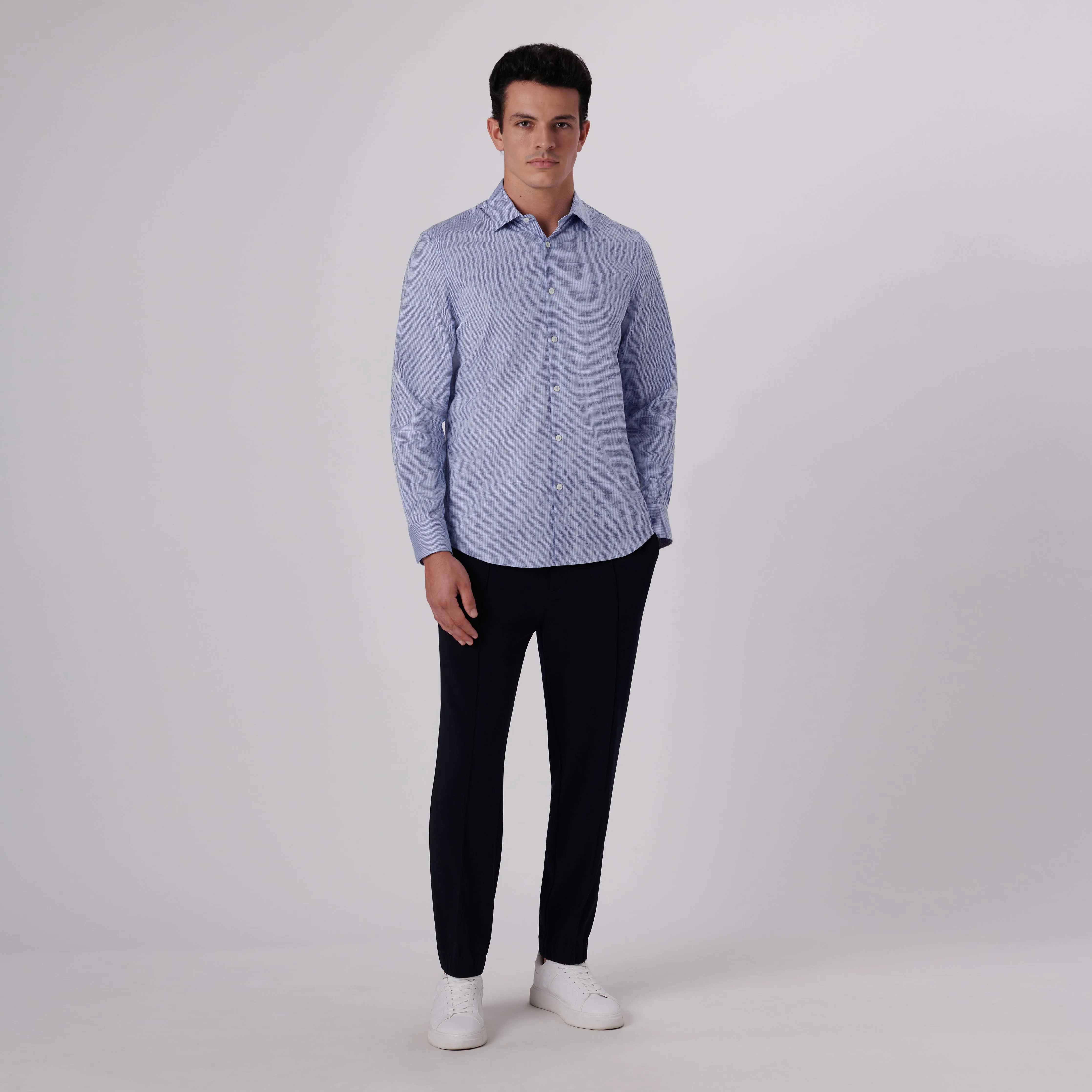 Julian Pin Check Print Shirt sold by Bugatchi product image thumbnail 5