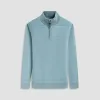 Quilted Yoke Quarter-Zip Sweater sold by Bugatchi