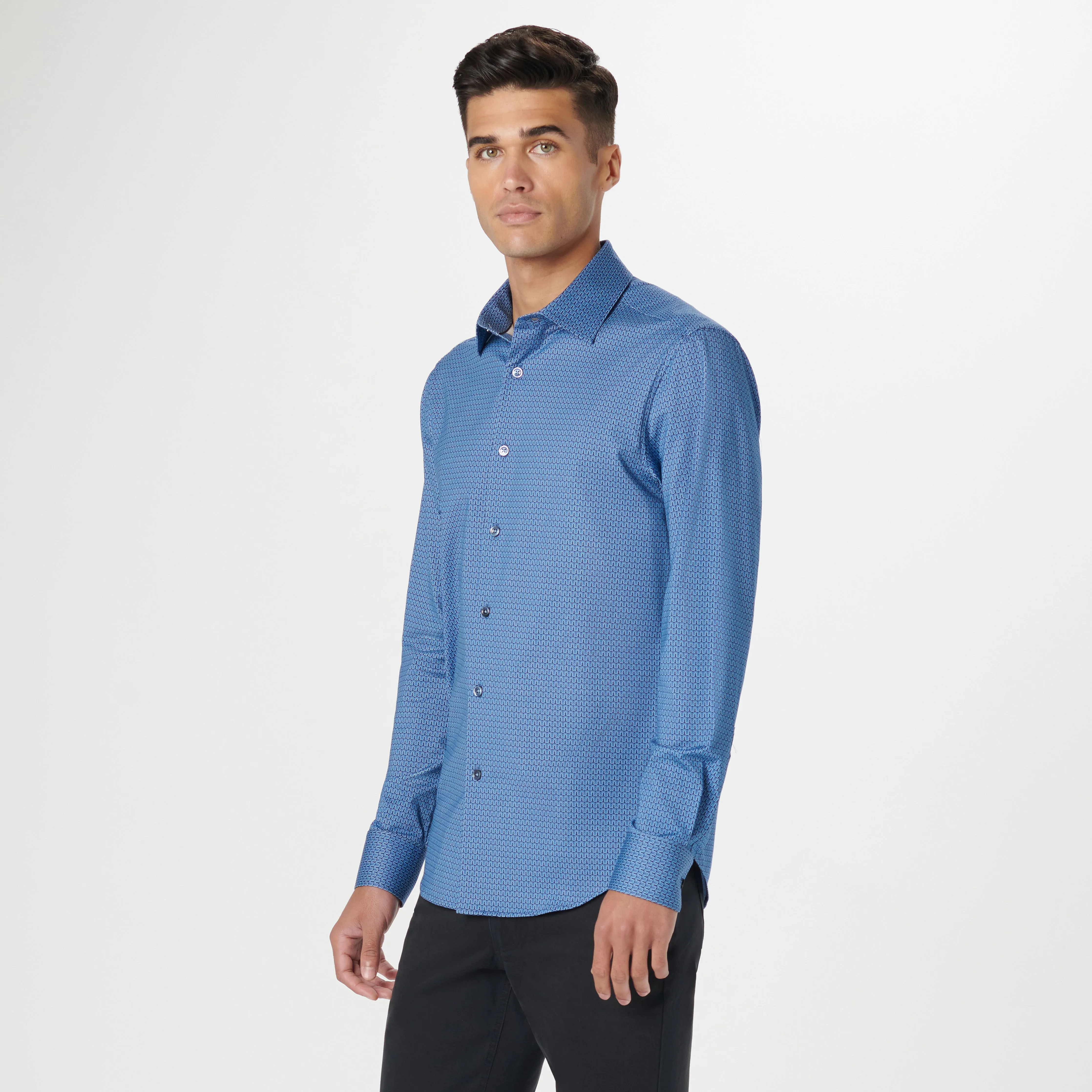 James Serpentine Stripe OoohCotton Shirt sold by Bugatchi product image thumbnail 3