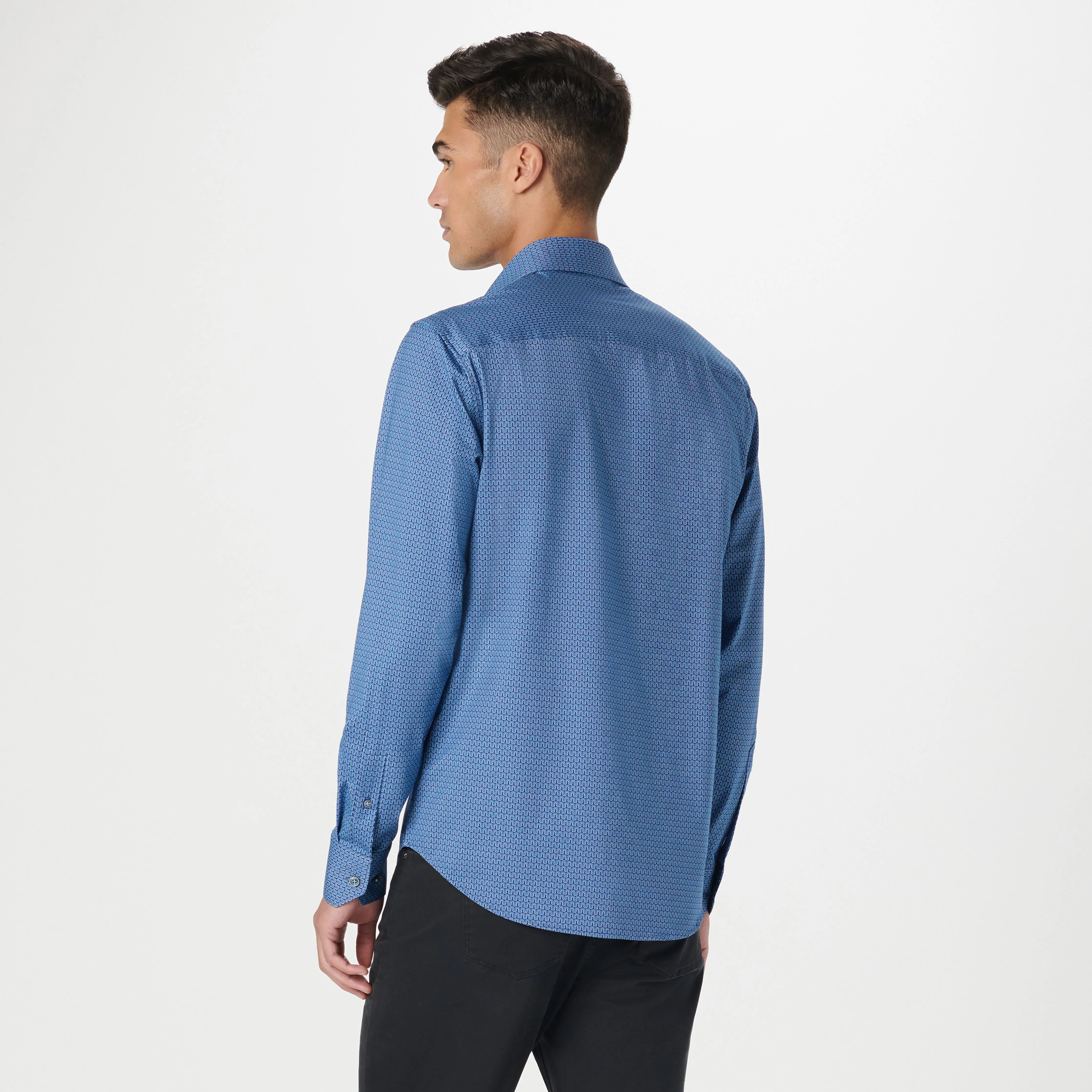 James Serpentine Stripe OoohCotton Shirt sold by Bugatchi product image thumbnail 4