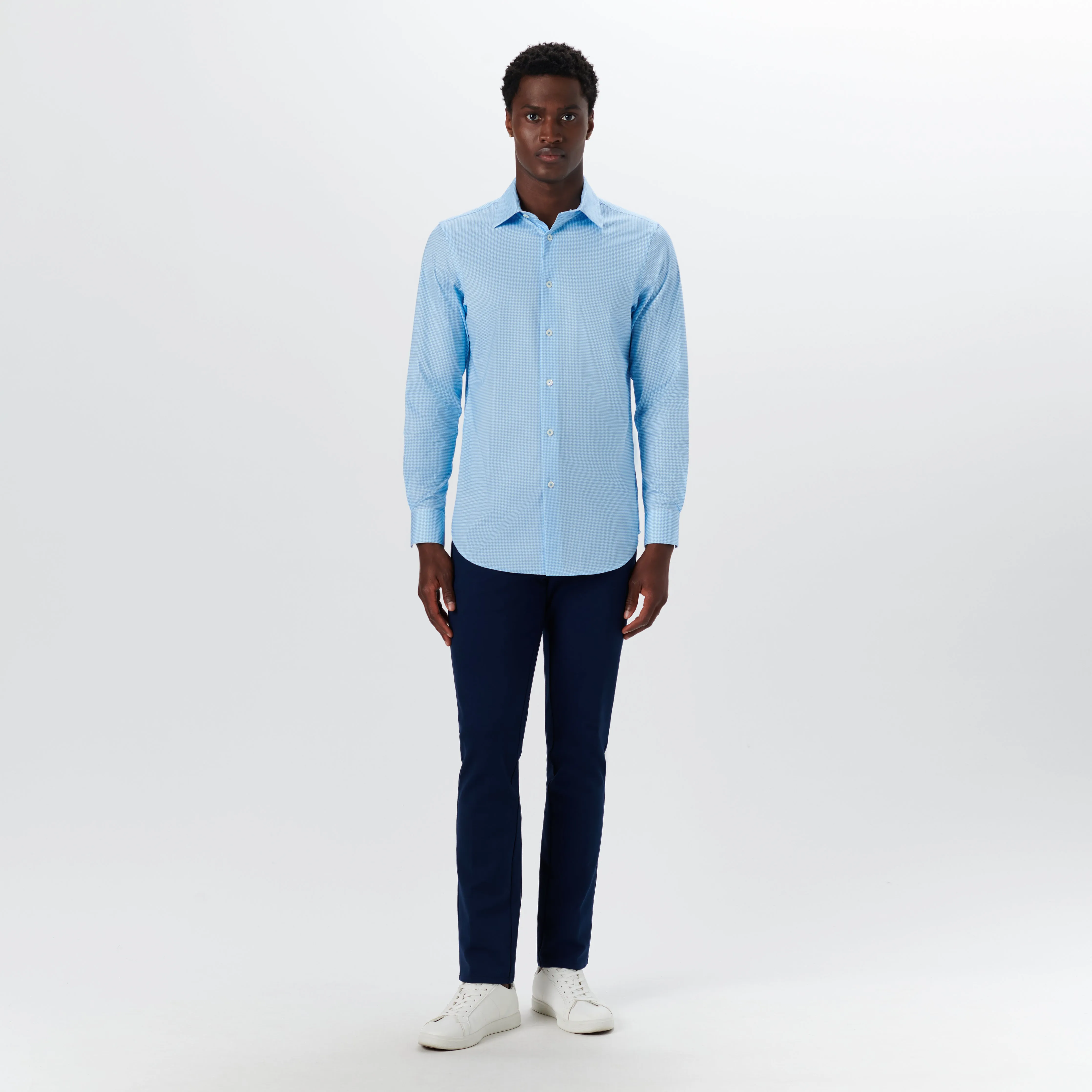 JAMES Chevron Stripe OoohCotton Shirt sold by Bugatchi product image thumbnail 5