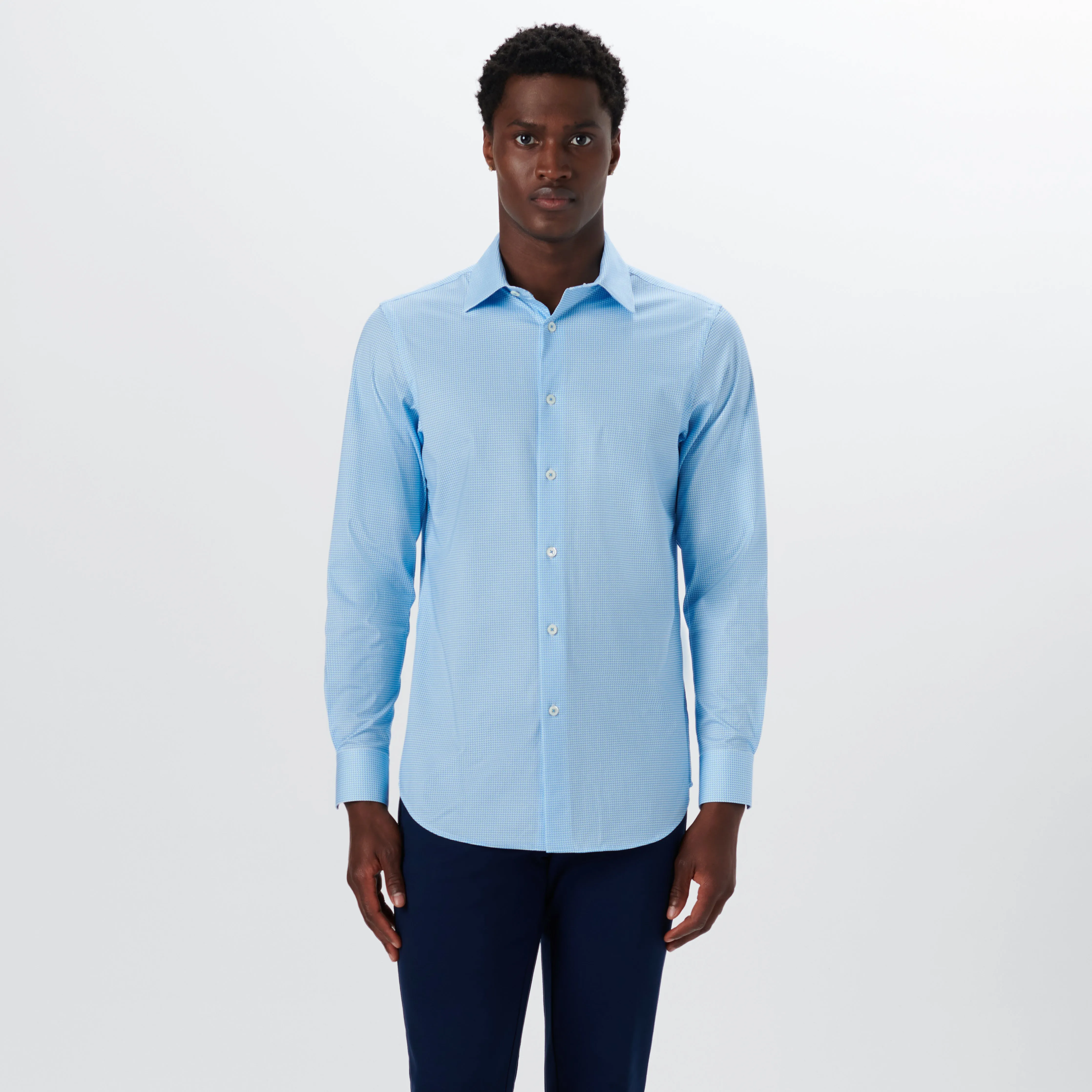 JAMES Chevron Stripe OoohCotton Shirt sold by Bugatchi product image thumbnail 2