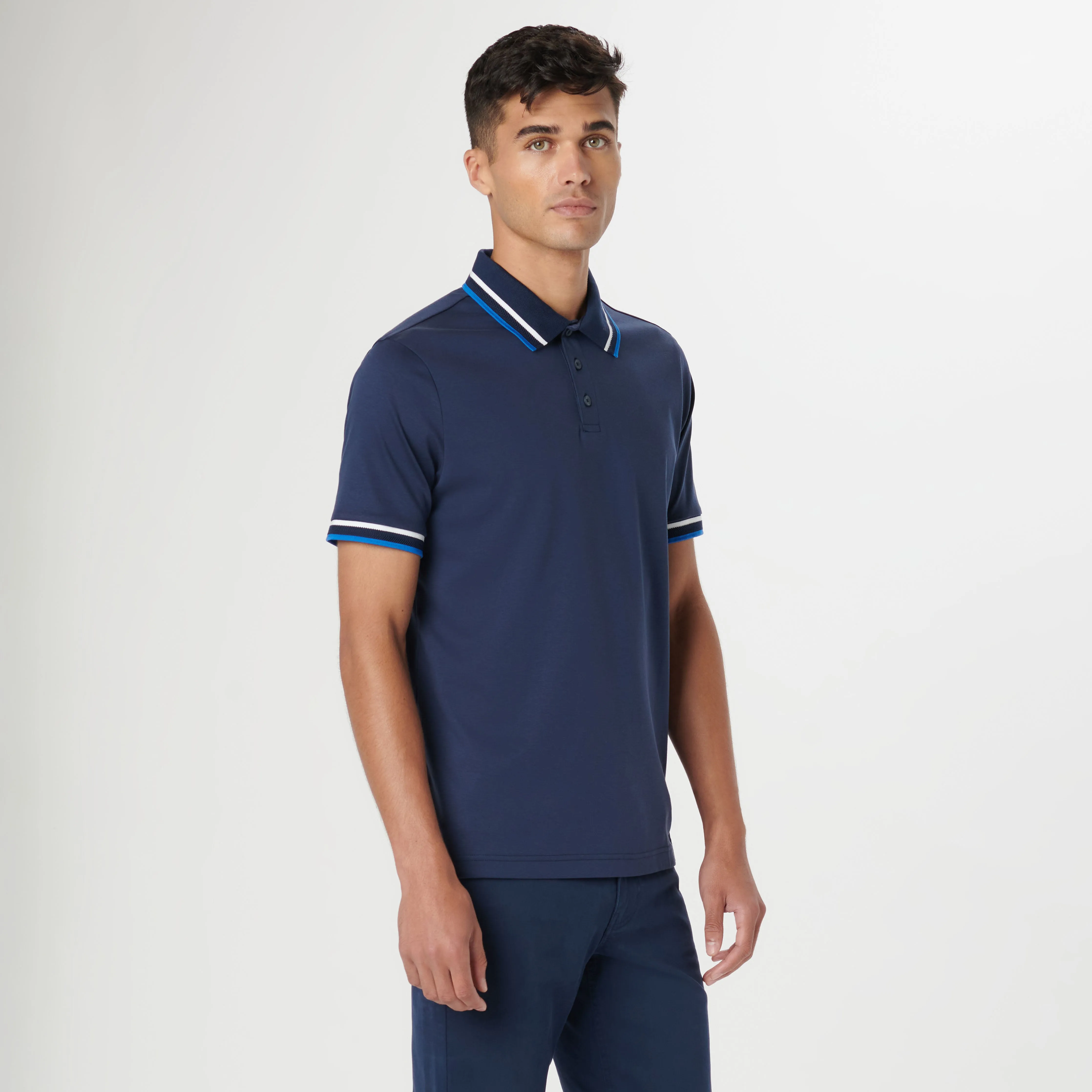 Tipped Solid Polo sold by Bugatchi product image thumbnail 3