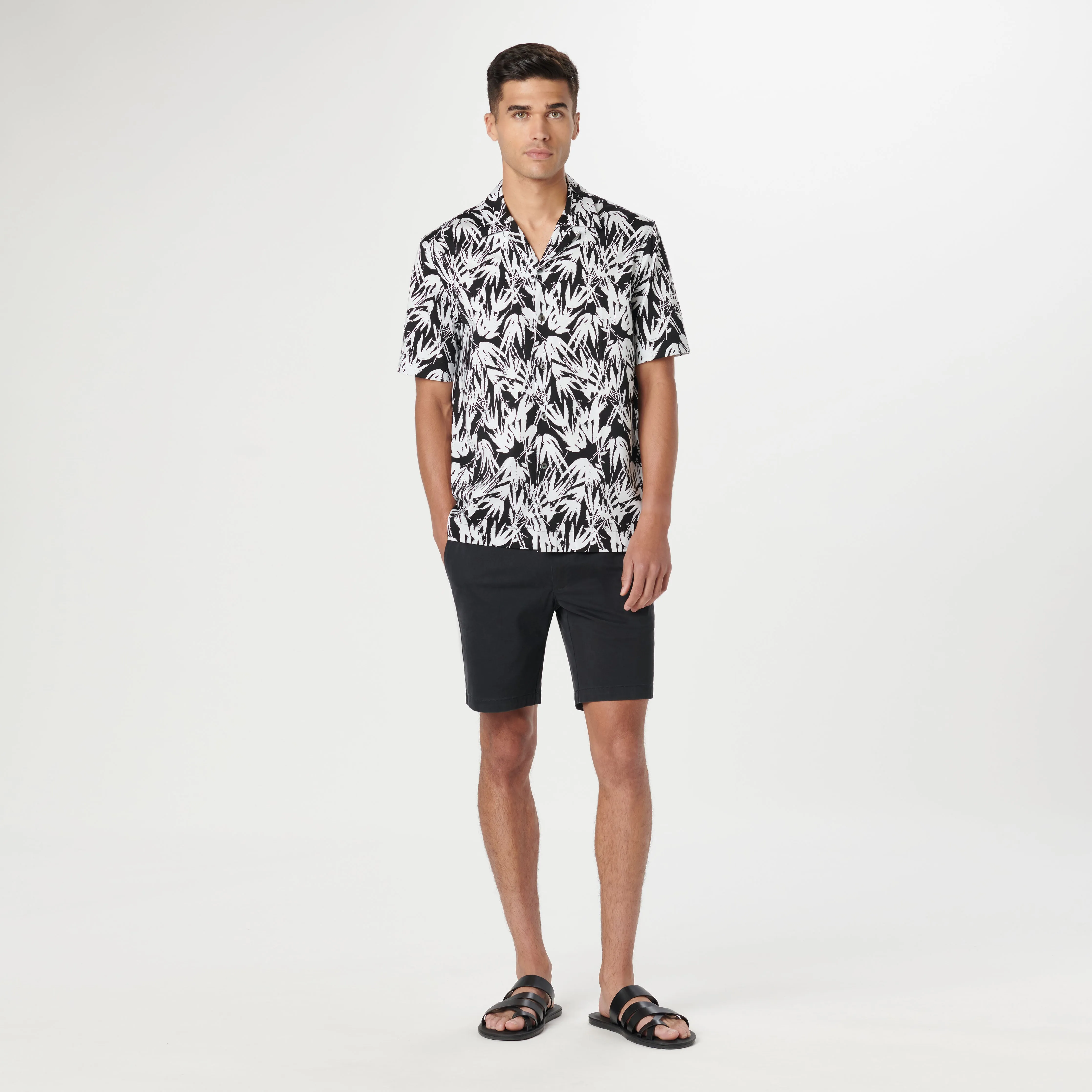 Cole Leaf Print OoohCotton Camp Shirt sold by Bugatchi product image thumbnail 5