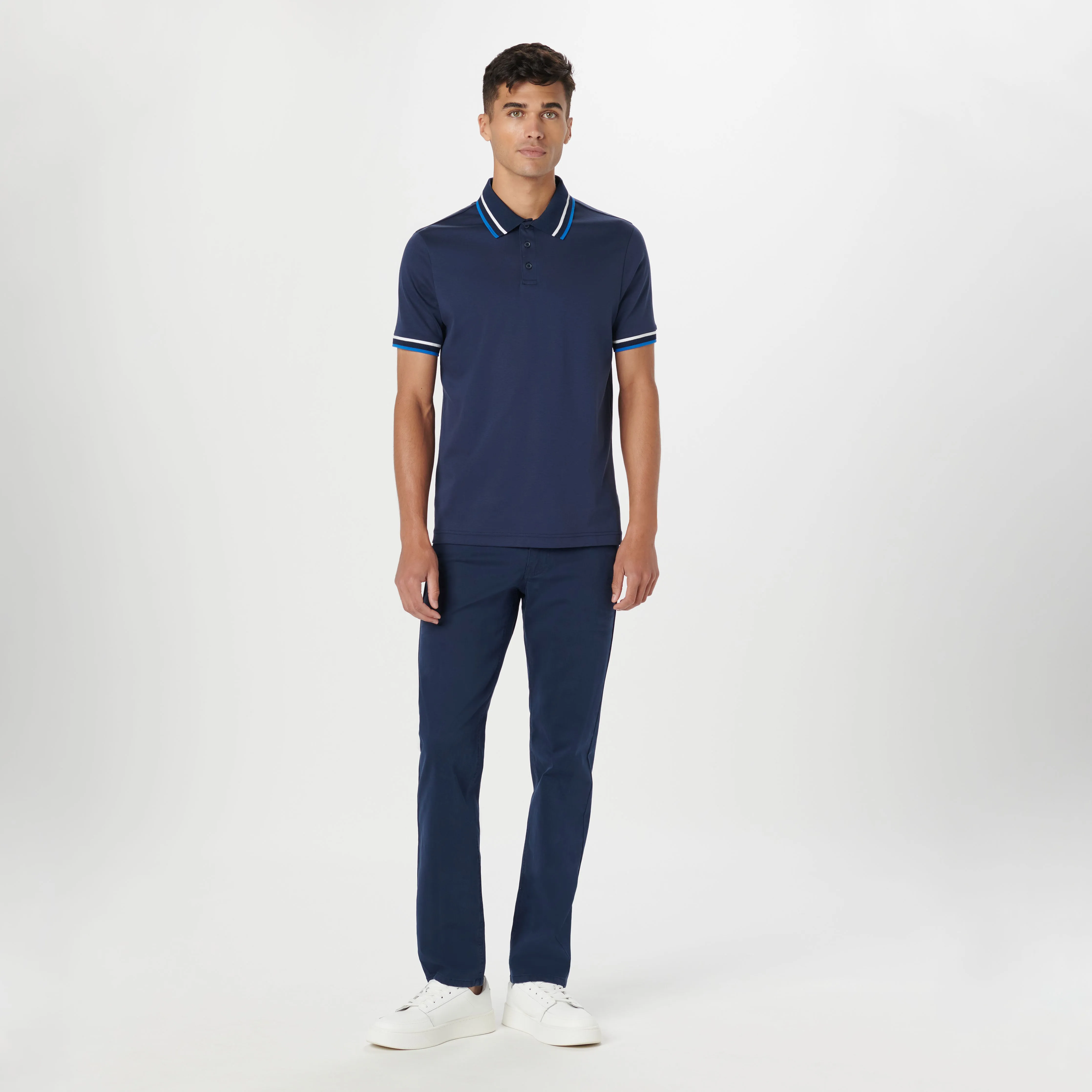 Tipped Solid Polo sold by Bugatchi product image thumbnail 5
