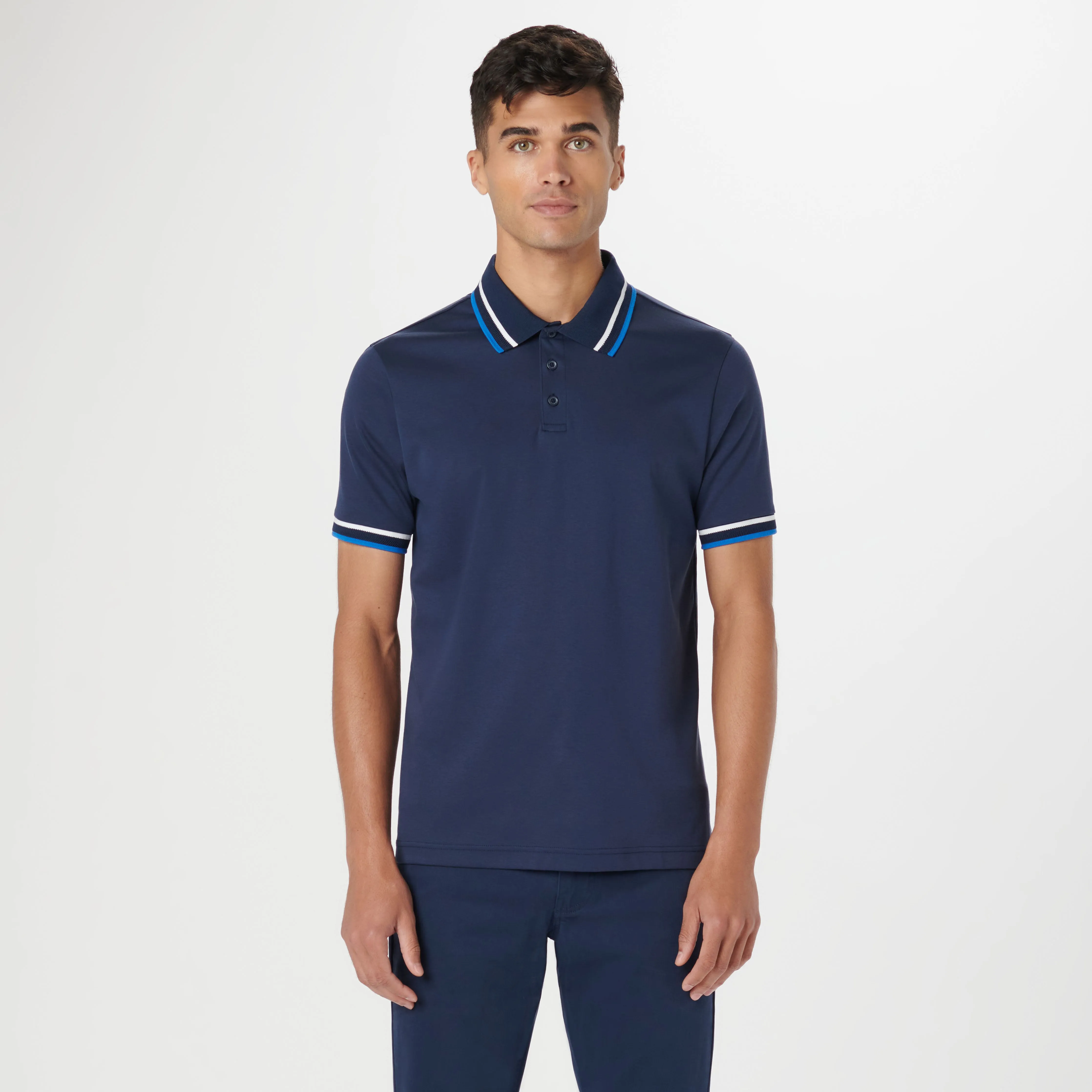 Tipped Solid Polo sold by Bugatchi product image thumbnail 2