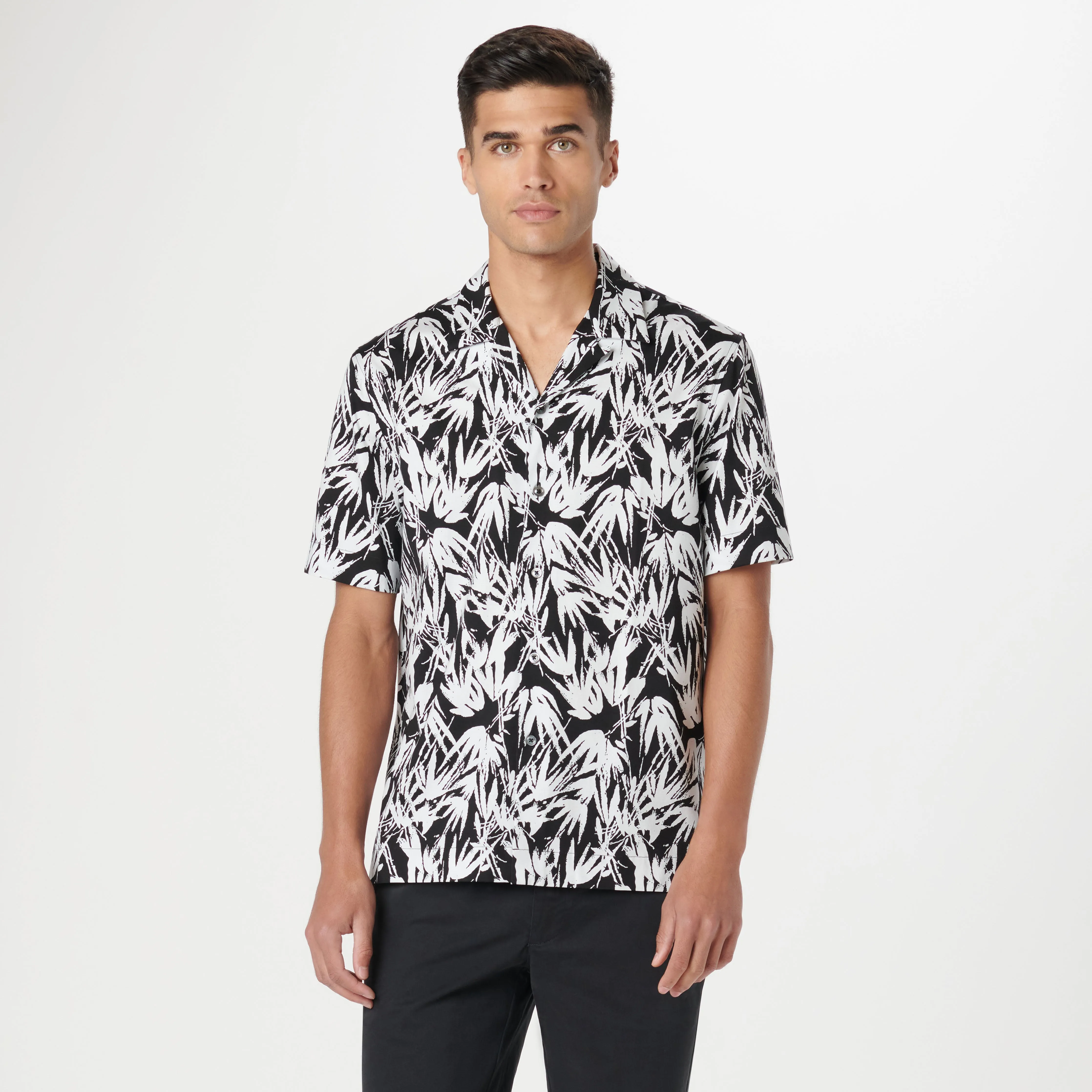 Cole Leaf Print OoohCotton Camp Shirt sold by Bugatchi product image thumbnail 2