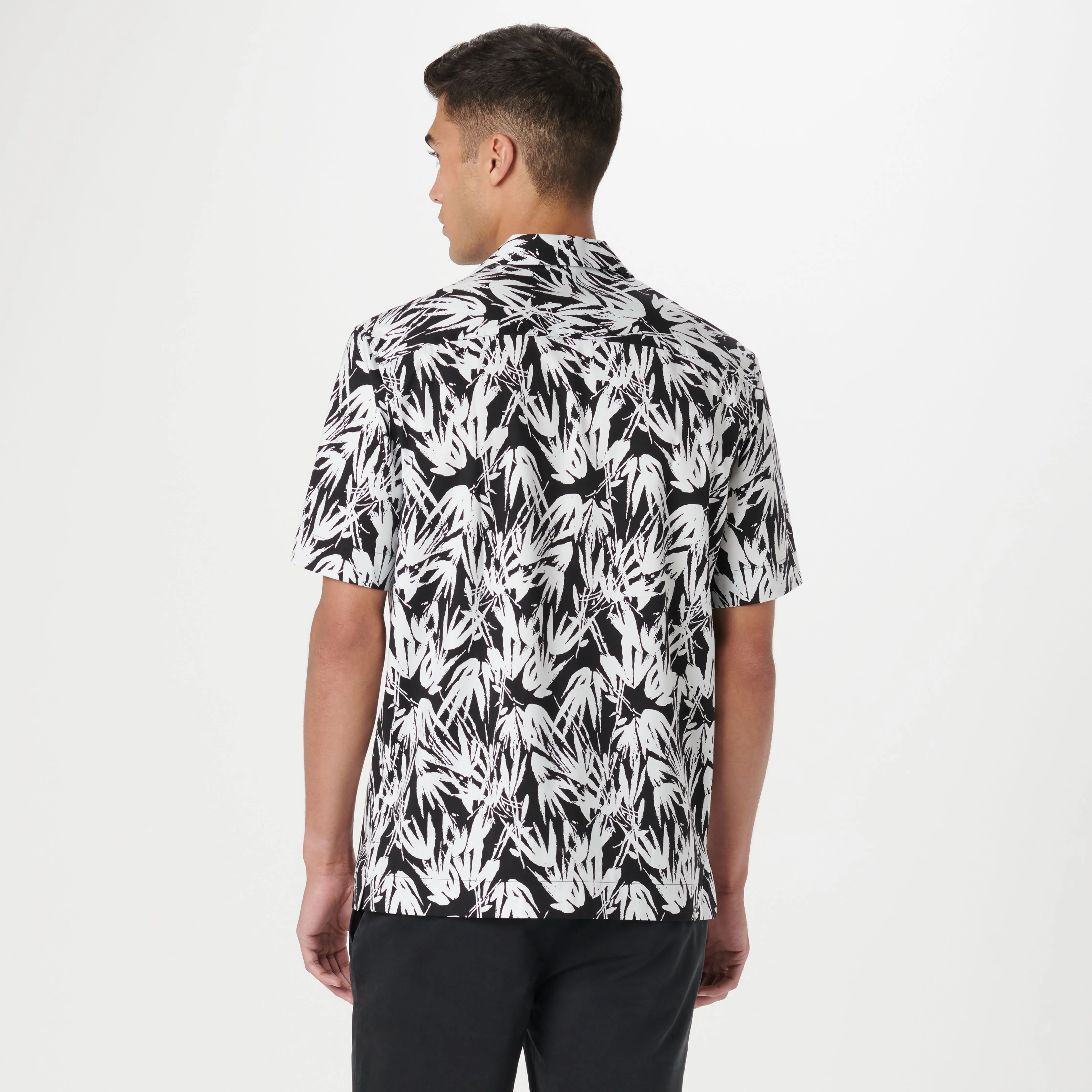 Cole Leaf Print OoohCotton Camp Shirt sold by Bugatchi product image thumbnail 4