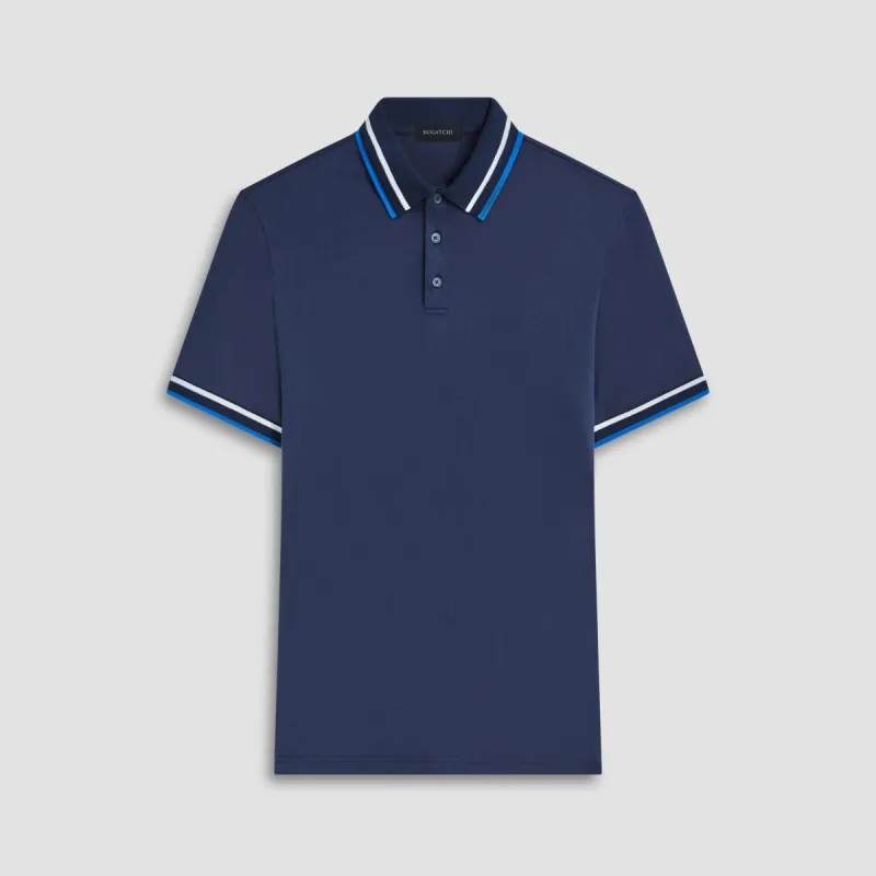 Tipped Solid Polo sold by Bugatchi