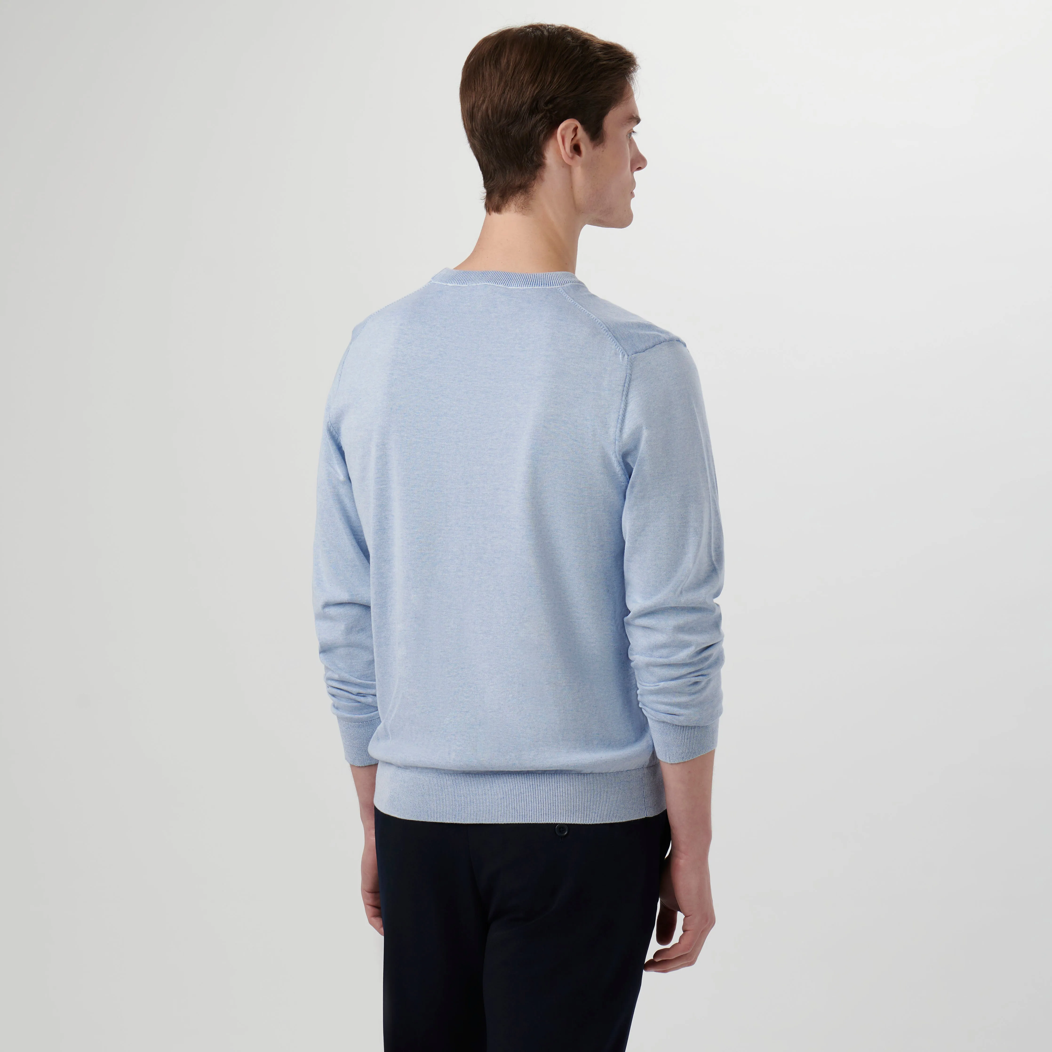 Melange Crew Neck Sweater sold by Bugatchi product image thumbnail 4