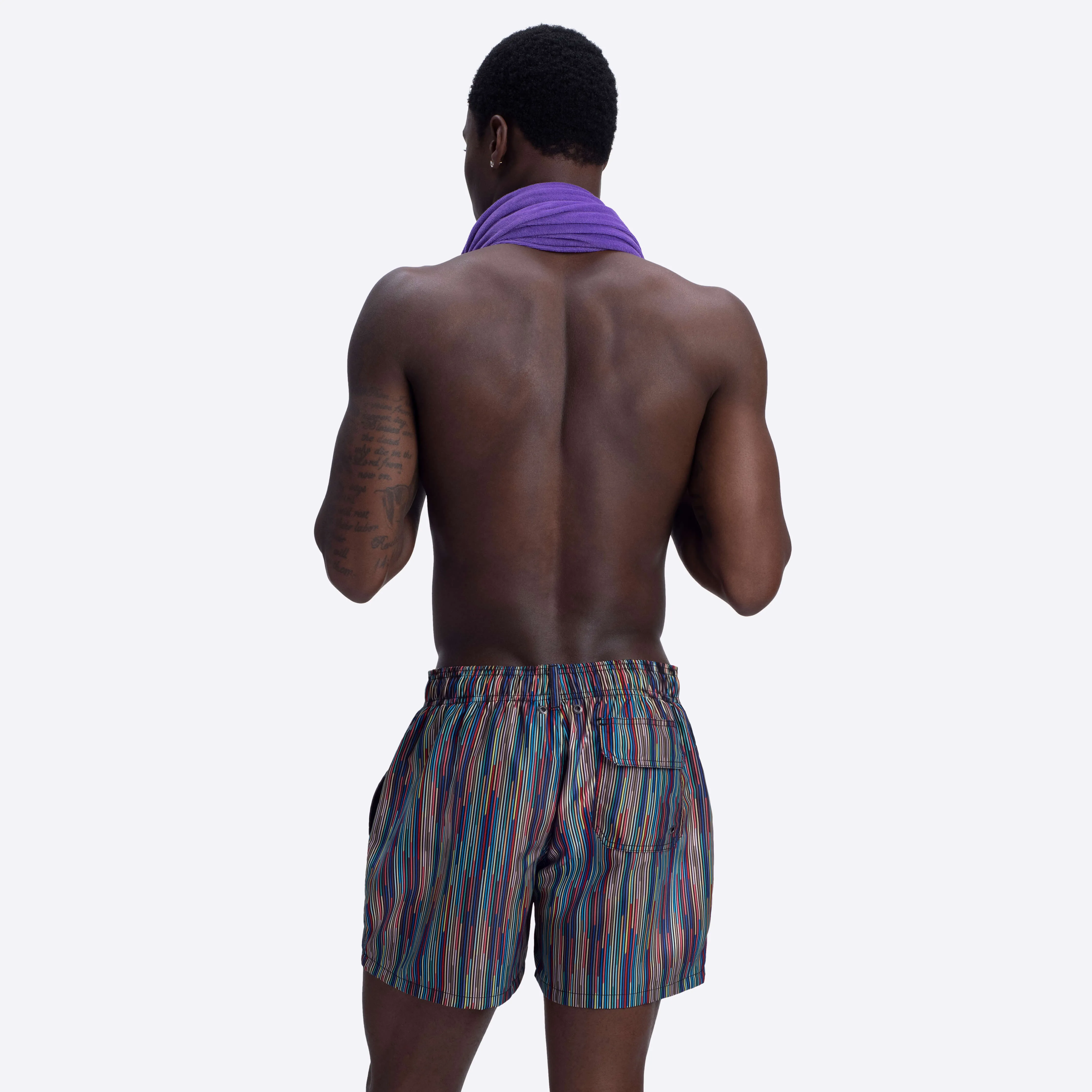 ARCHER Striped Swim Trunks sold by Bugatchi product image thumbnail 4