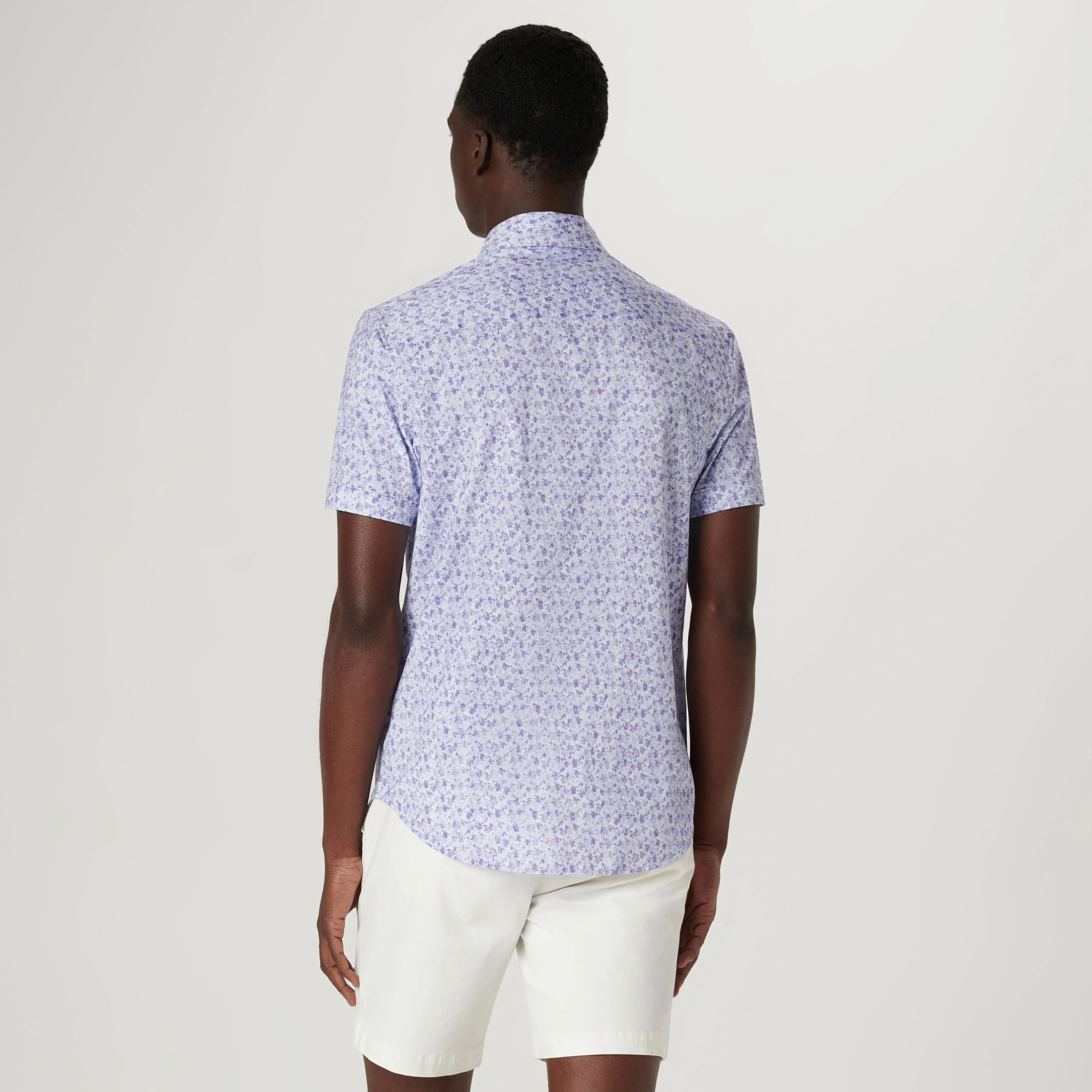 Miles Abstract OoohCotton Short Sleeve Shirt sold by Bugatchi product image thumbnail 4