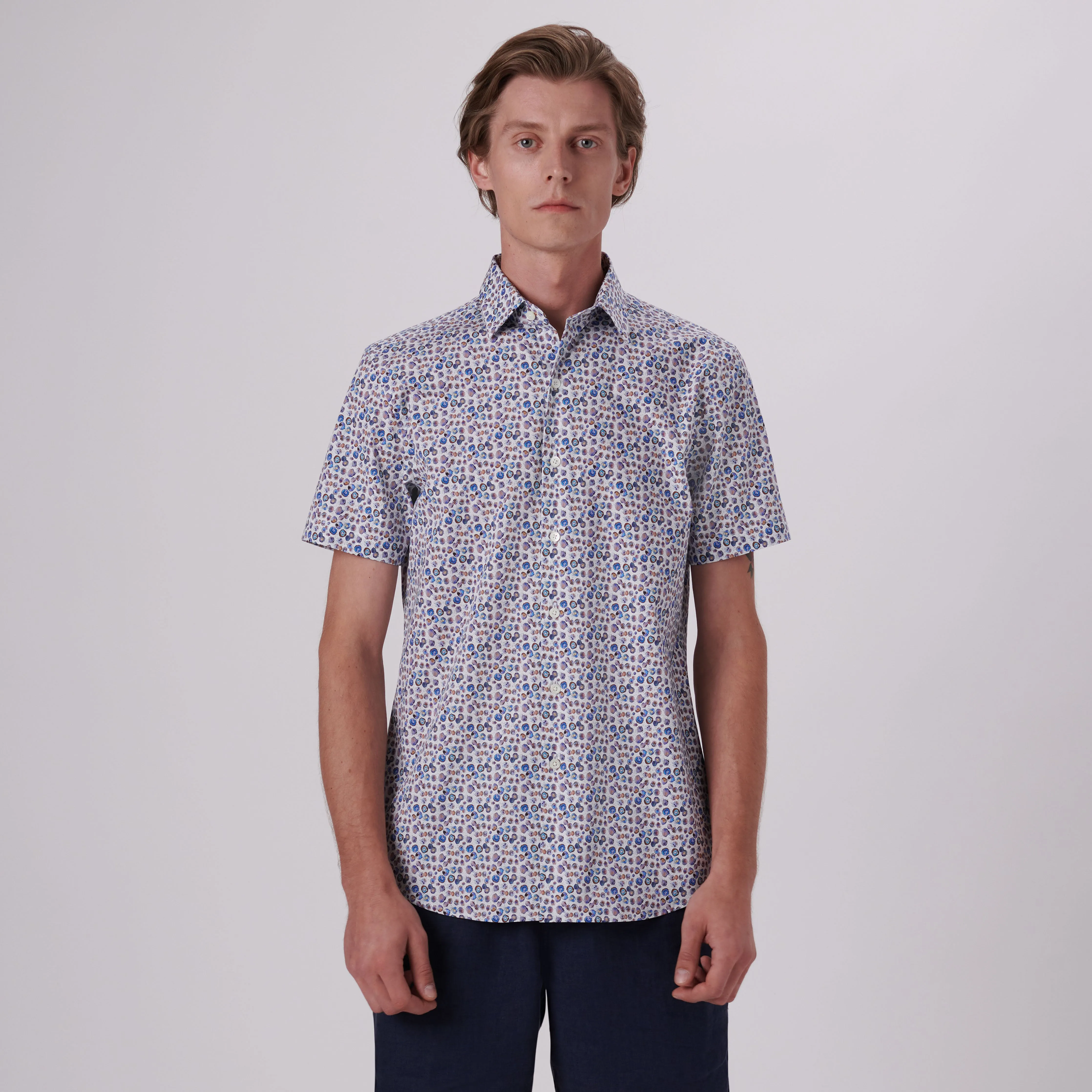Orson Abstract Print Short Sleeve Shirt sold by Bugatchi product image thumbnail 2
