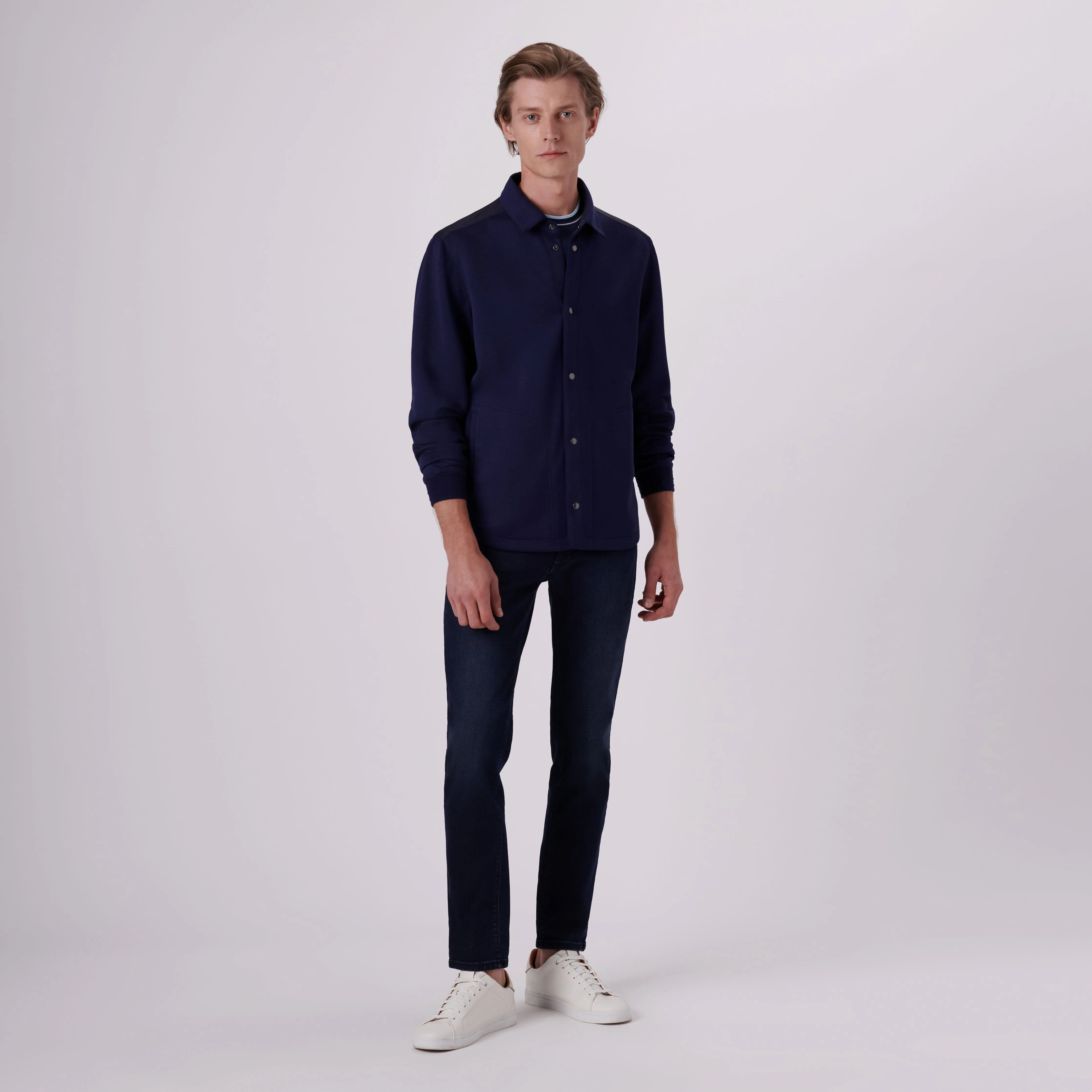 Knit Shirt Jacket sold by Bugatchi product image thumbnail 5