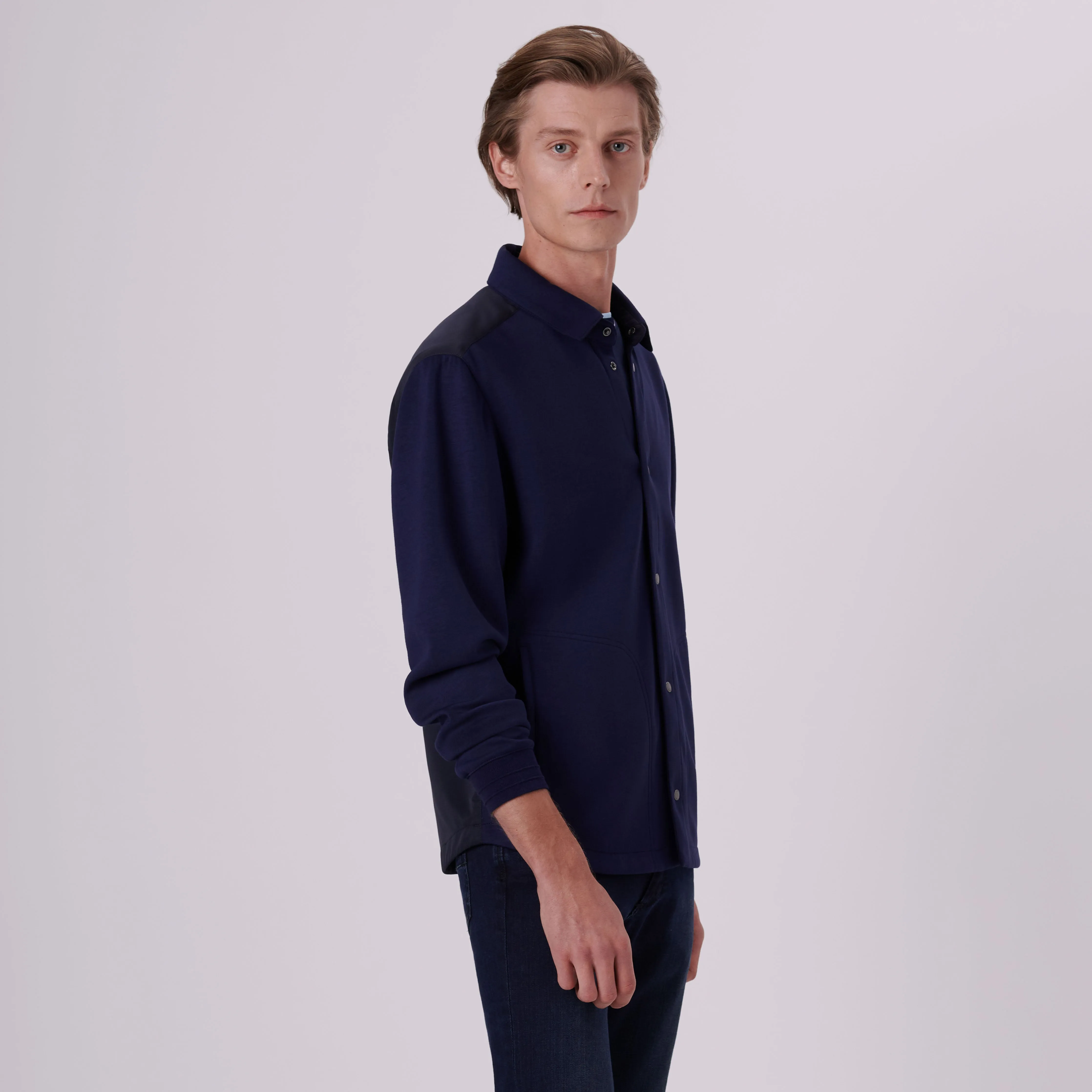 Knit Shirt Jacket sold by Bugatchi product image thumbnail 3