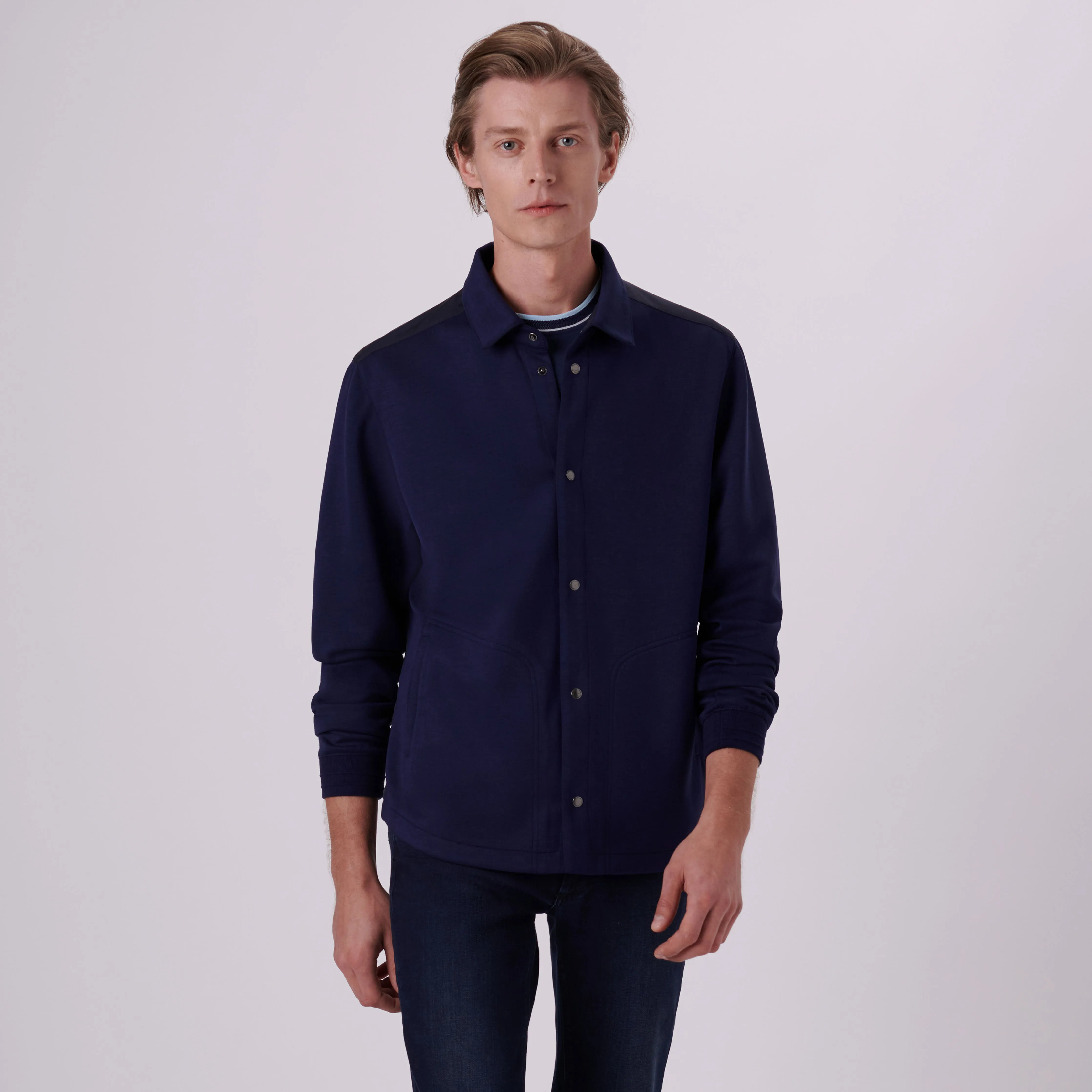 Knit Shirt Jacket sold by Bugatchi product image thumbnail 2