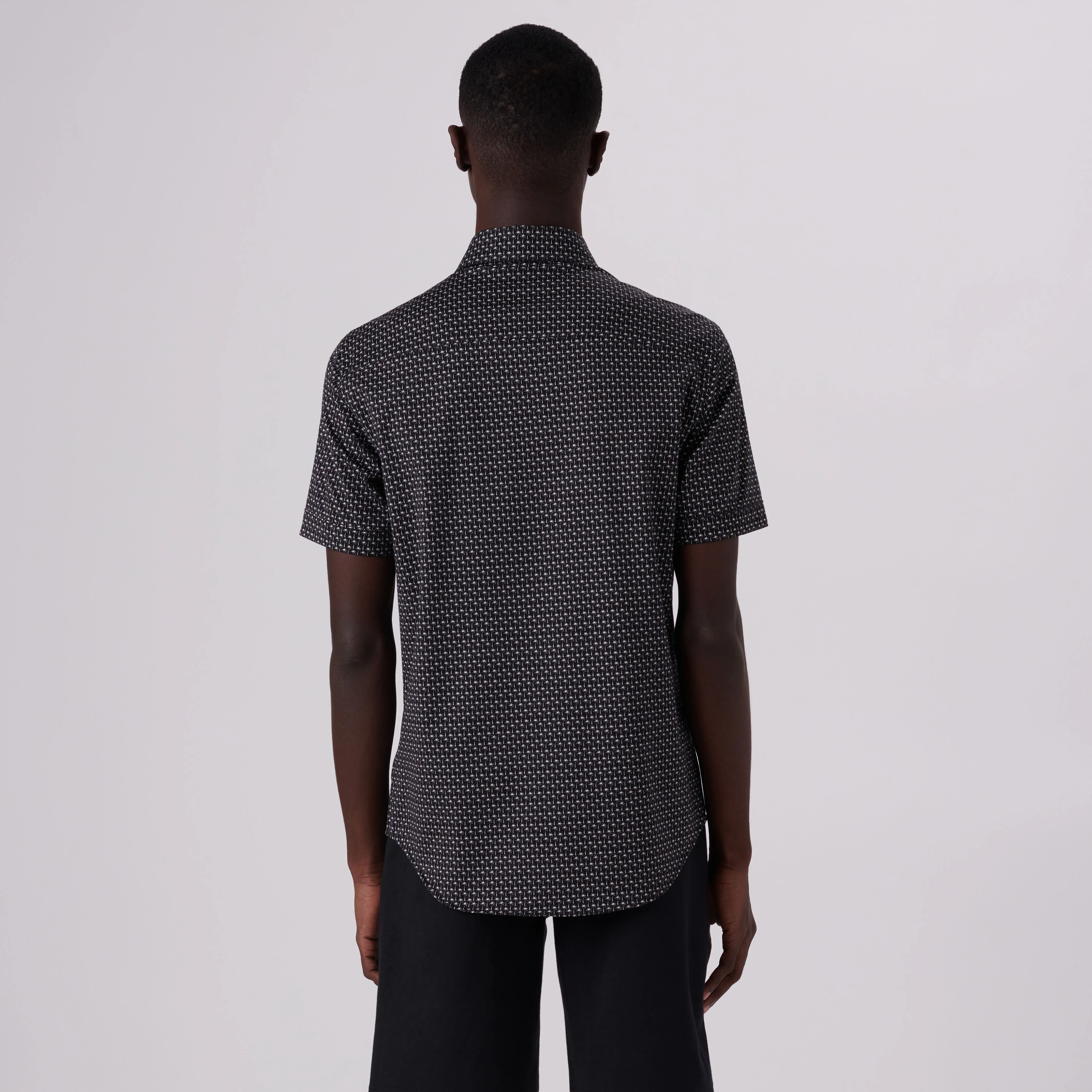 Miles Palm Tree Print OoohCotton Short Sleeve Shirt sold by Bugatchi product image thumbnail 4