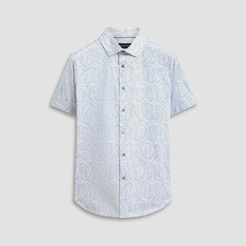 Miles Paisley OoohCotton Short Sleeve Shirt sold by Bugatchi