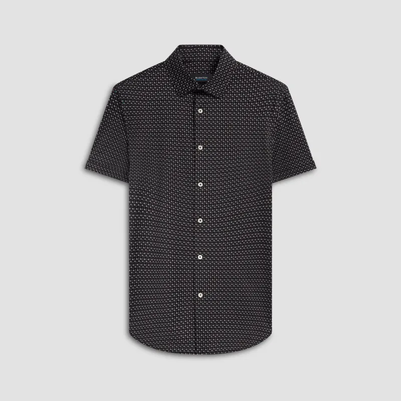 Miles Palm Tree Print OoohCotton Short Sleeve Shirt sold by Bugatchi