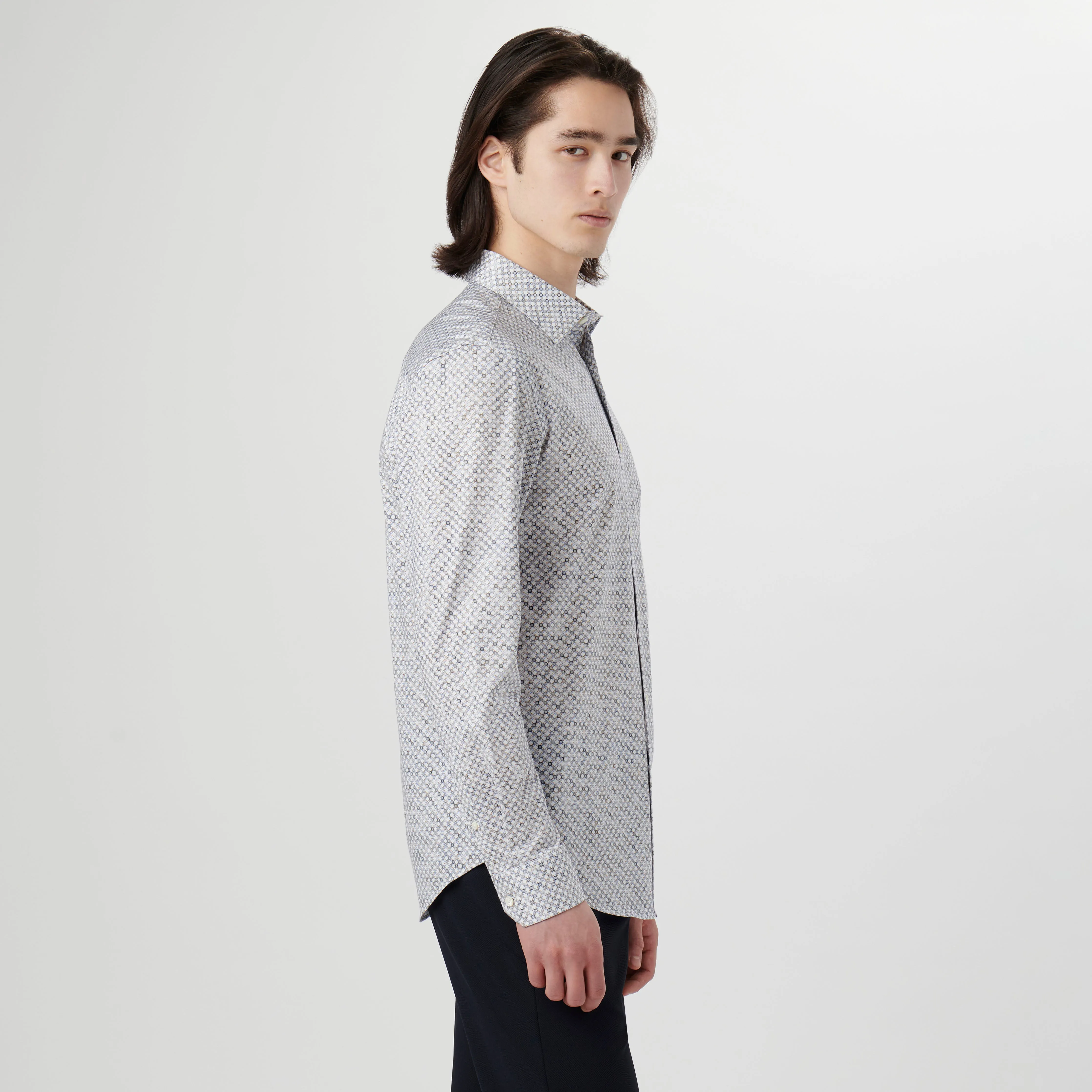 James Diamond Check OoohCotton Shirt sold by Bugatchi product image thumbnail 3